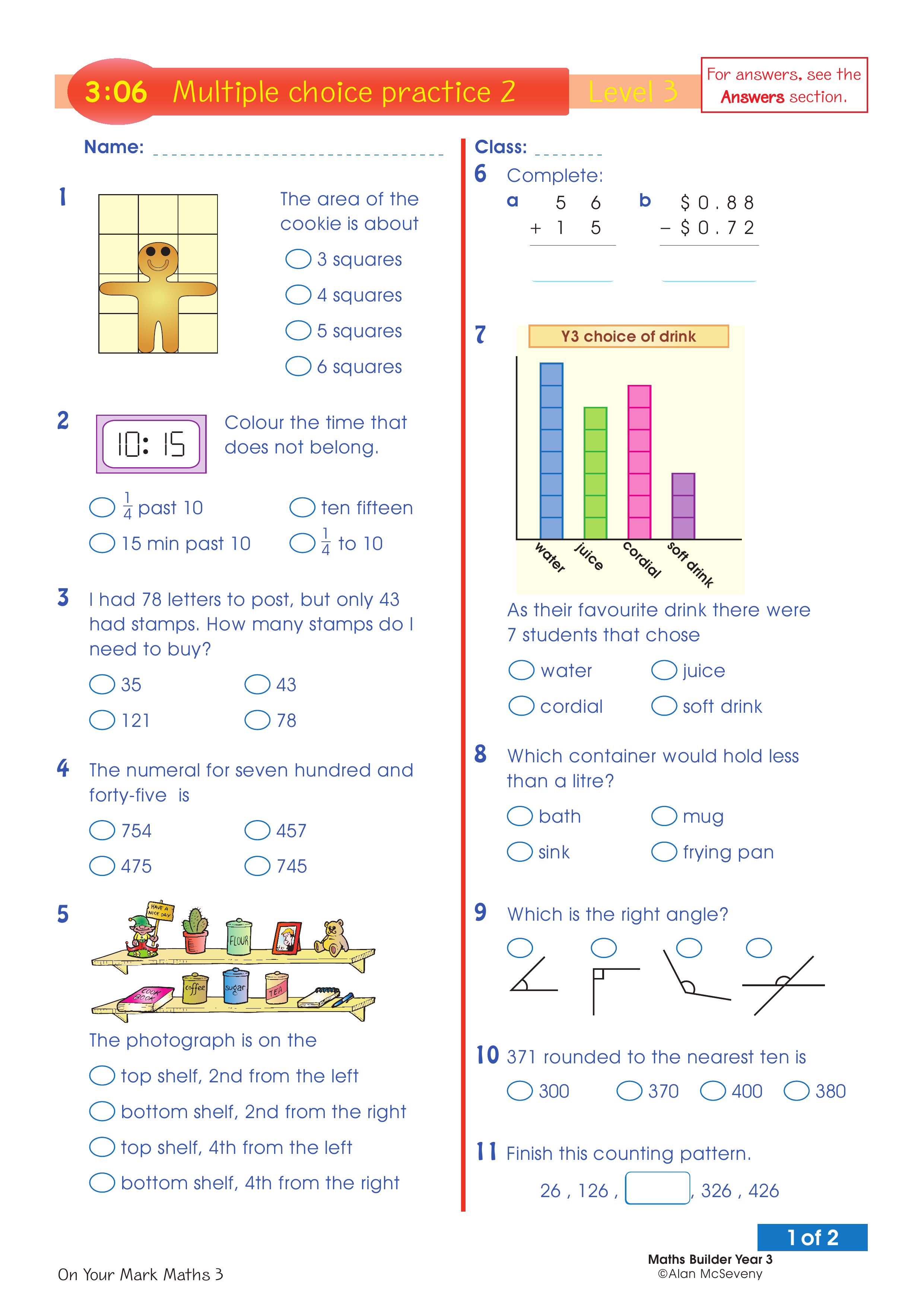 Multiple choice 2 — worksheet preview