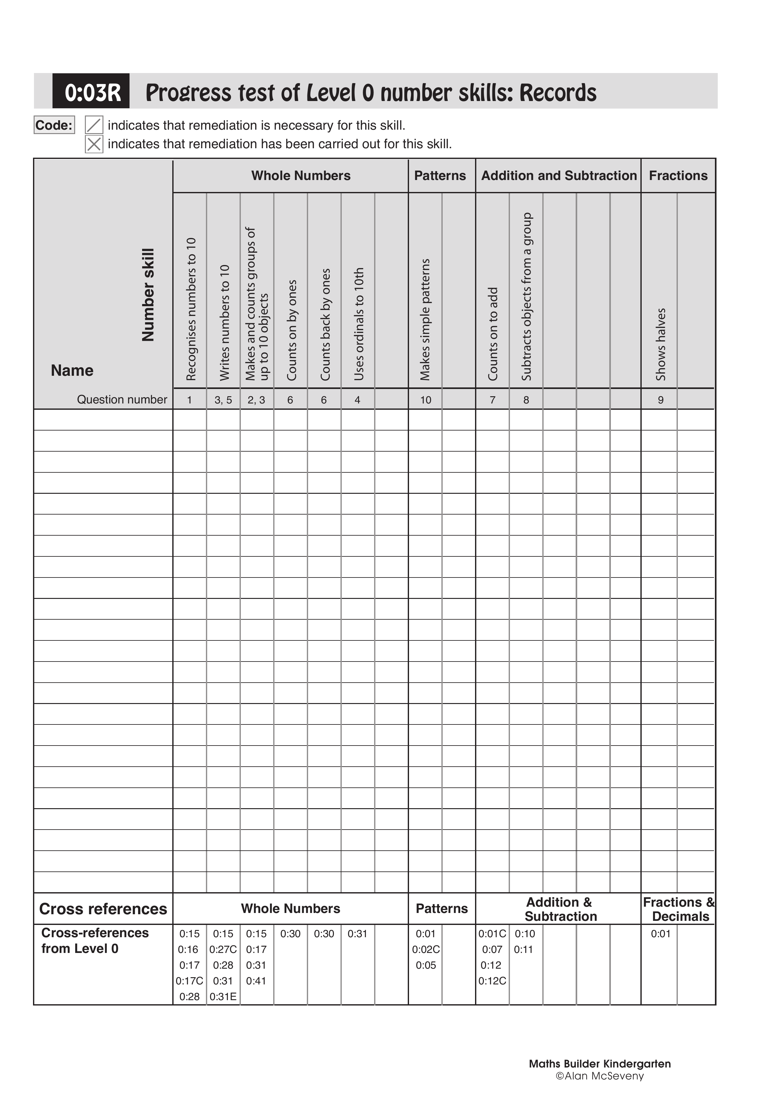 Records: Semester 1 number skills — worksheet preview