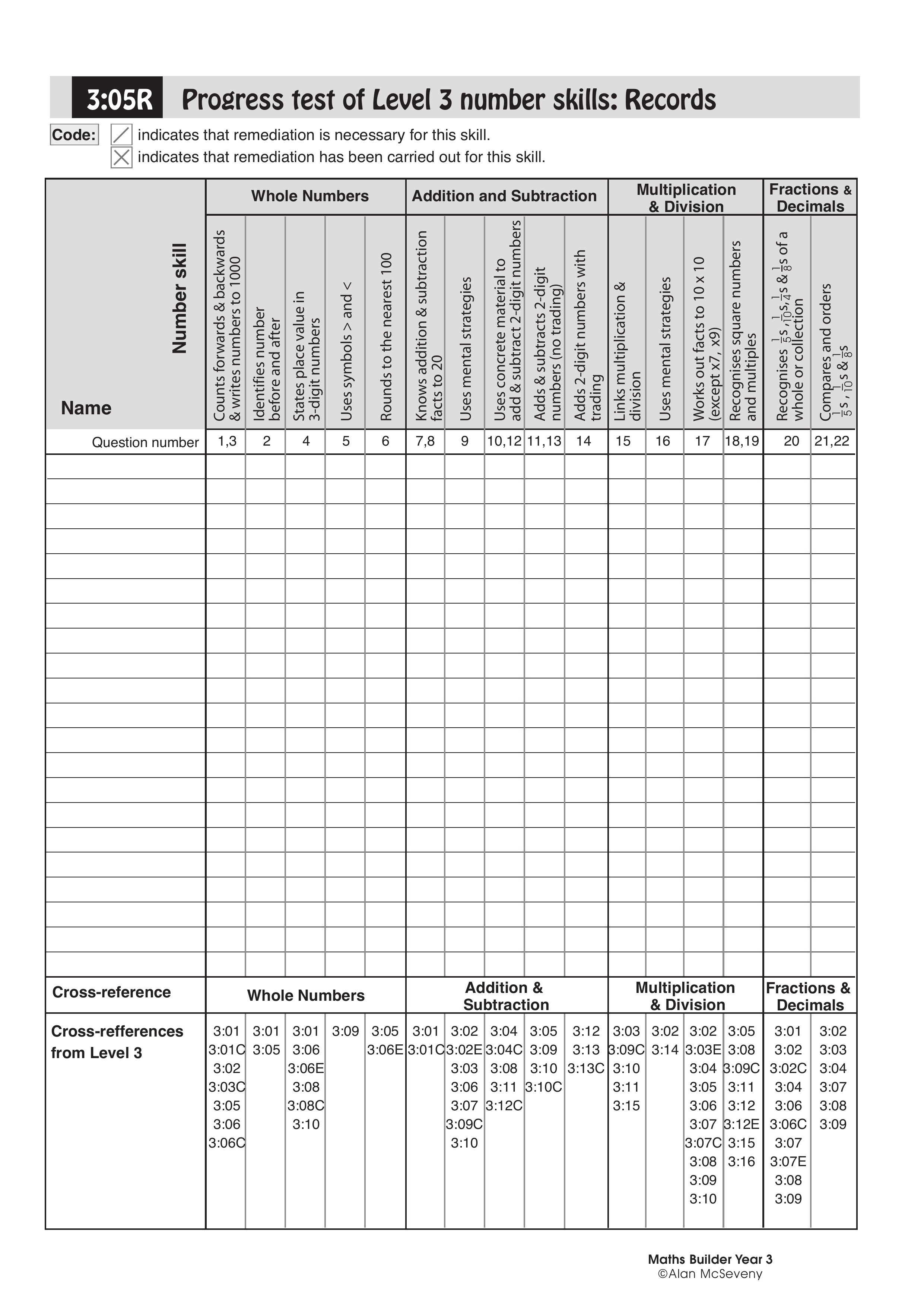 Records: Semester number skills — worksheet preview