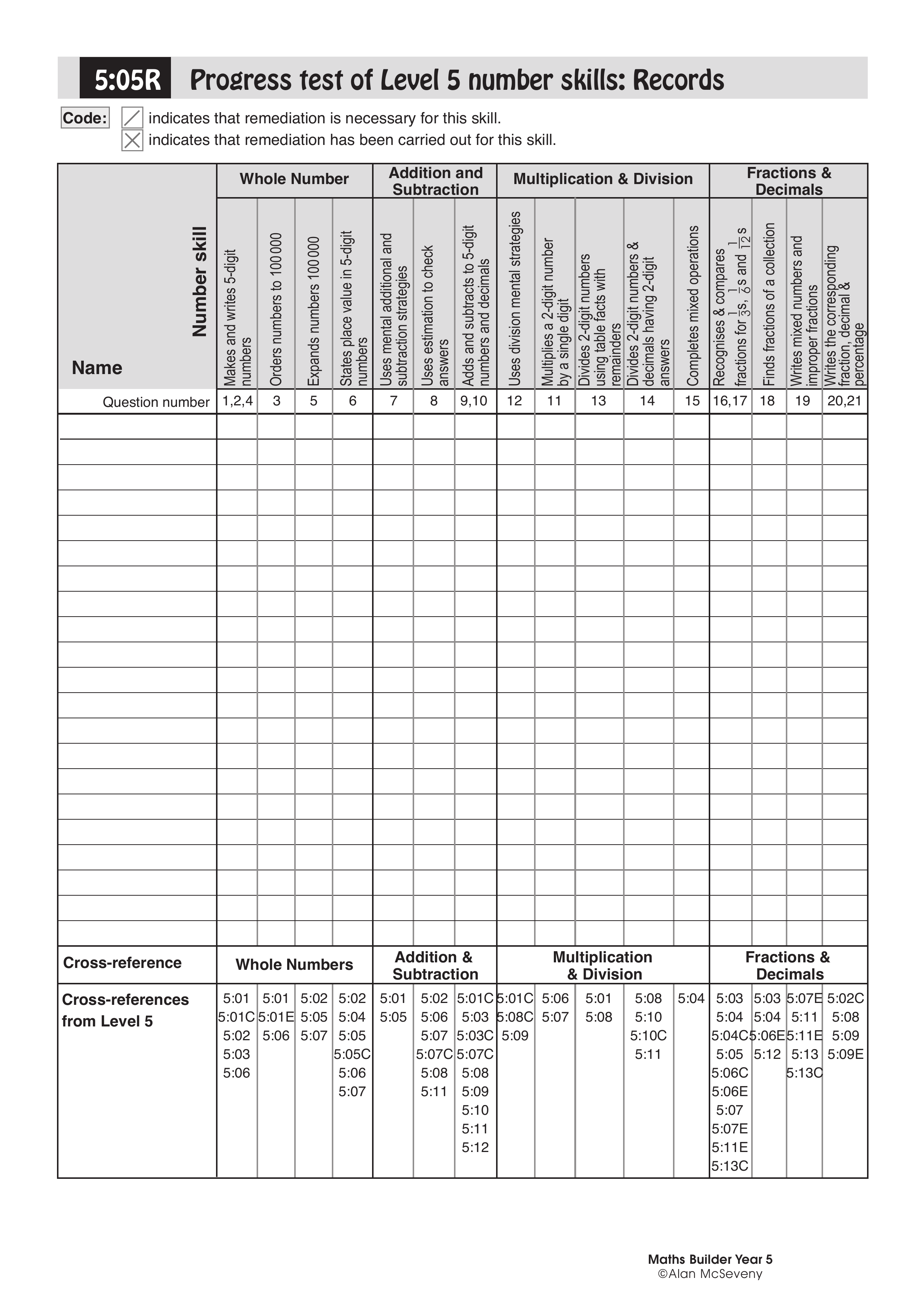 Records: Semester number skills — worksheet preview