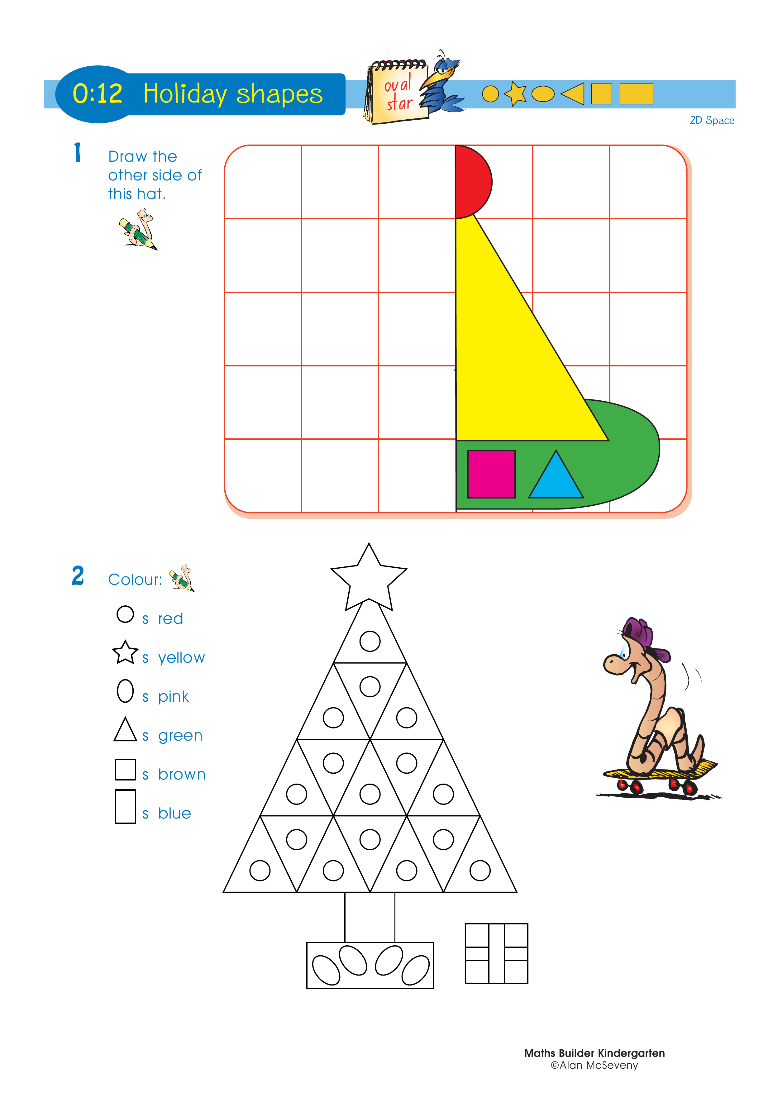 Holiday shapes — worksheet preview