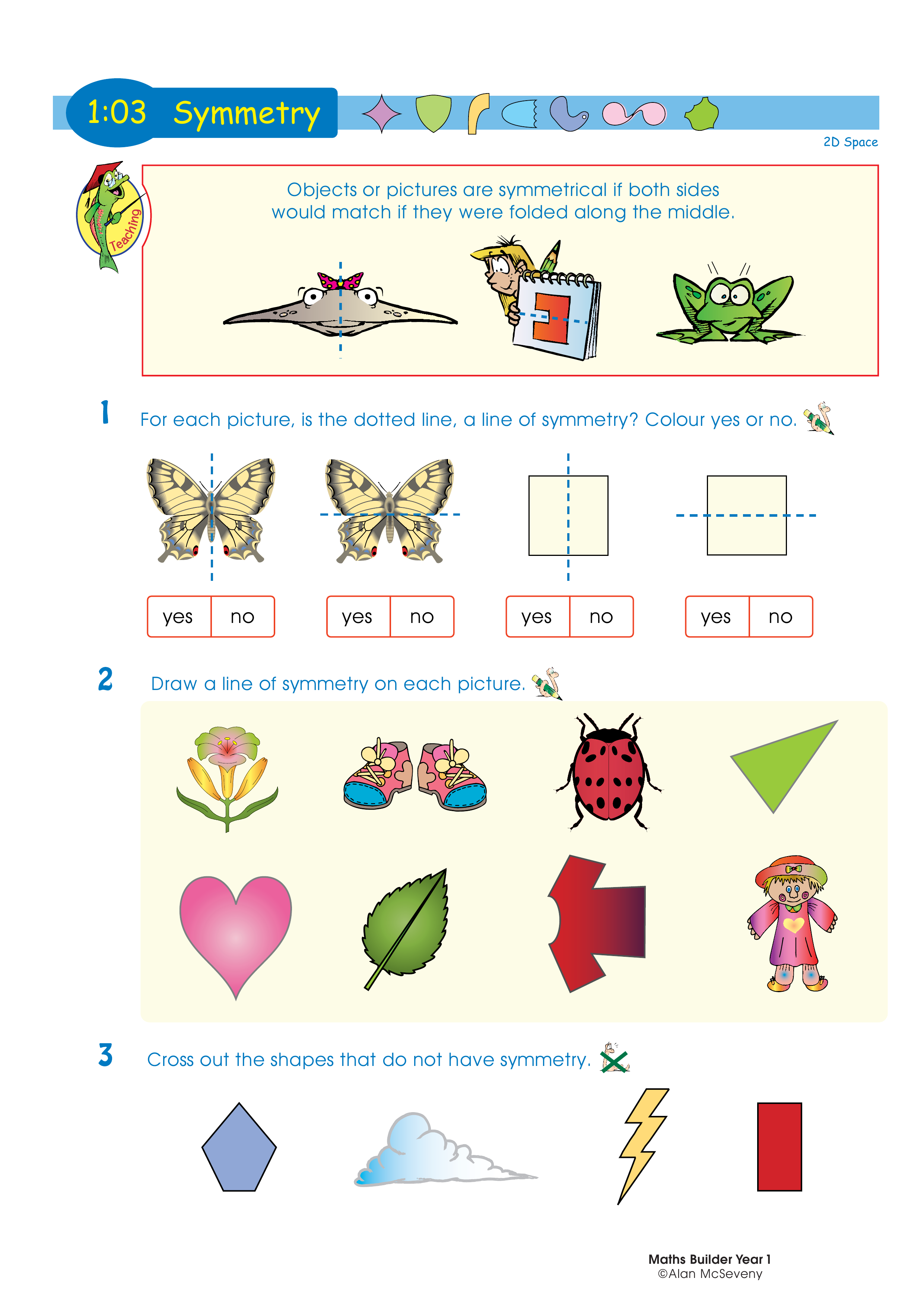 Symmetry — worksheet preview