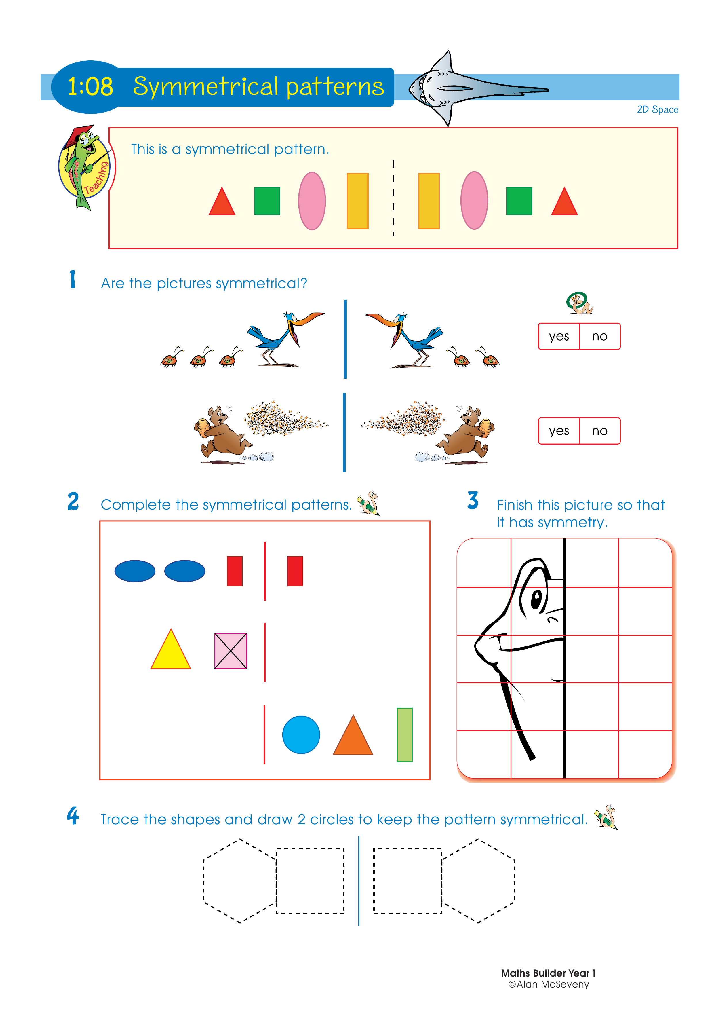 Symmetrical patterns — worksheet preview