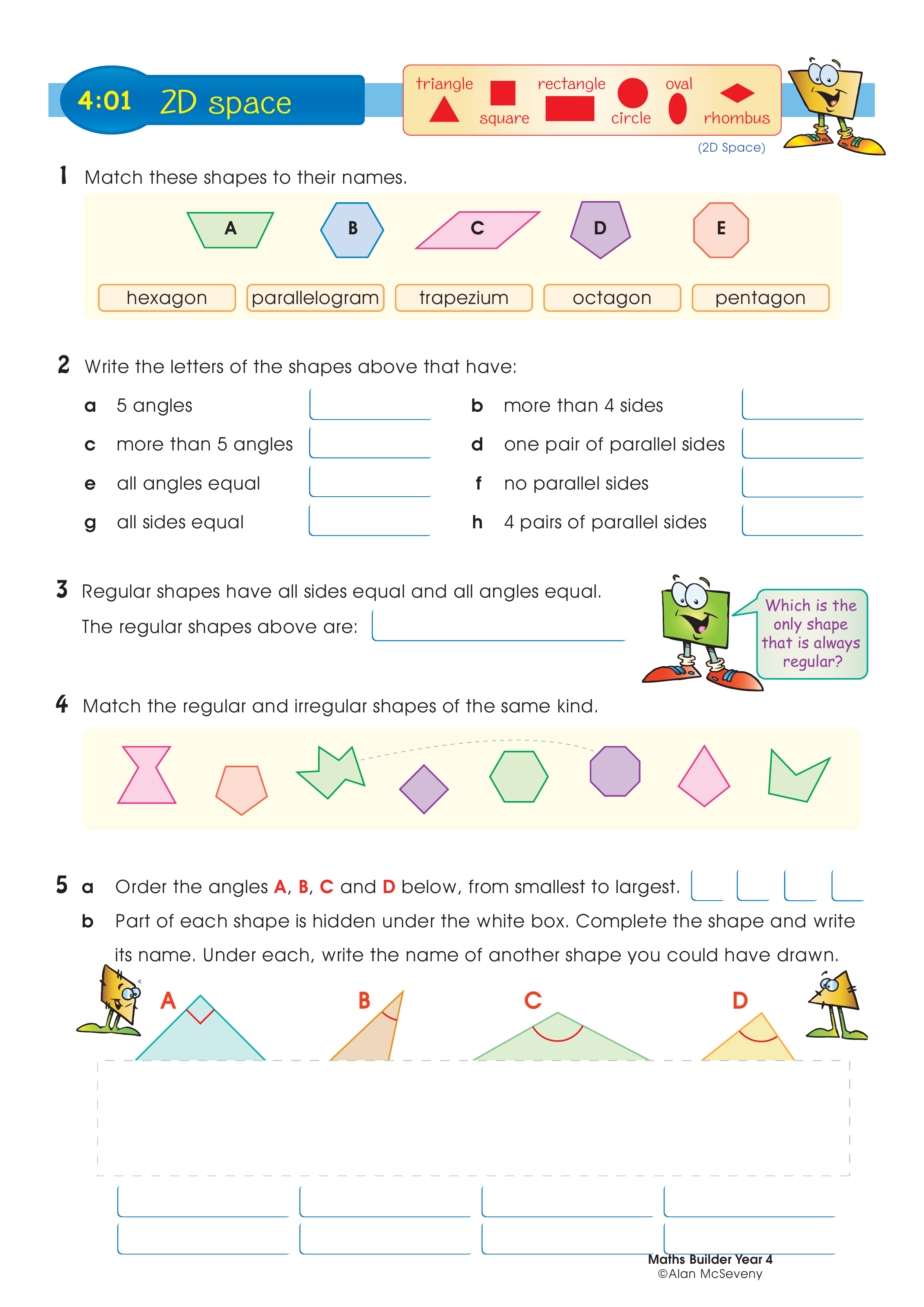 2D space — worksheet preview