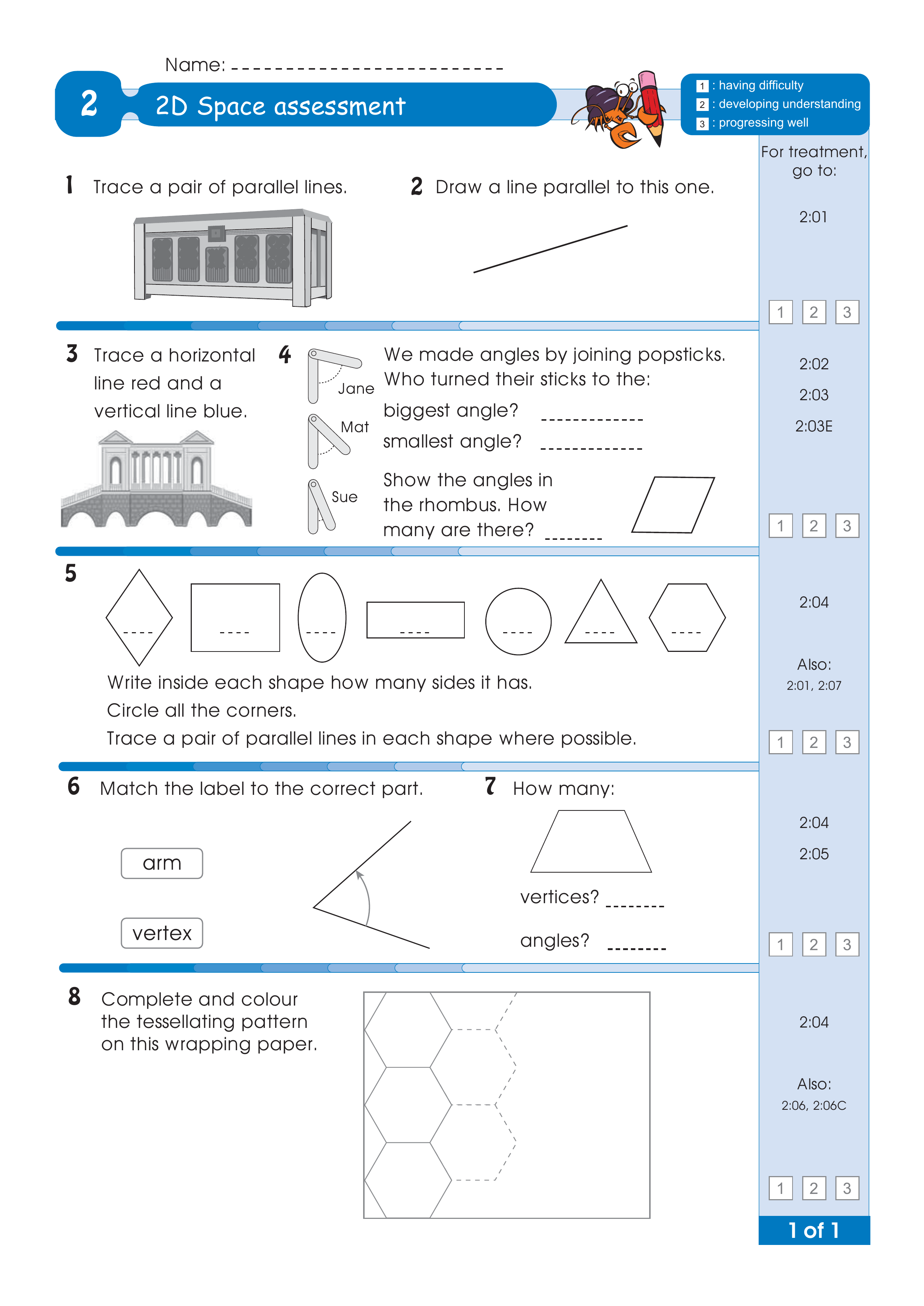 Assessment for the whole of Level 2 — worksheet preview