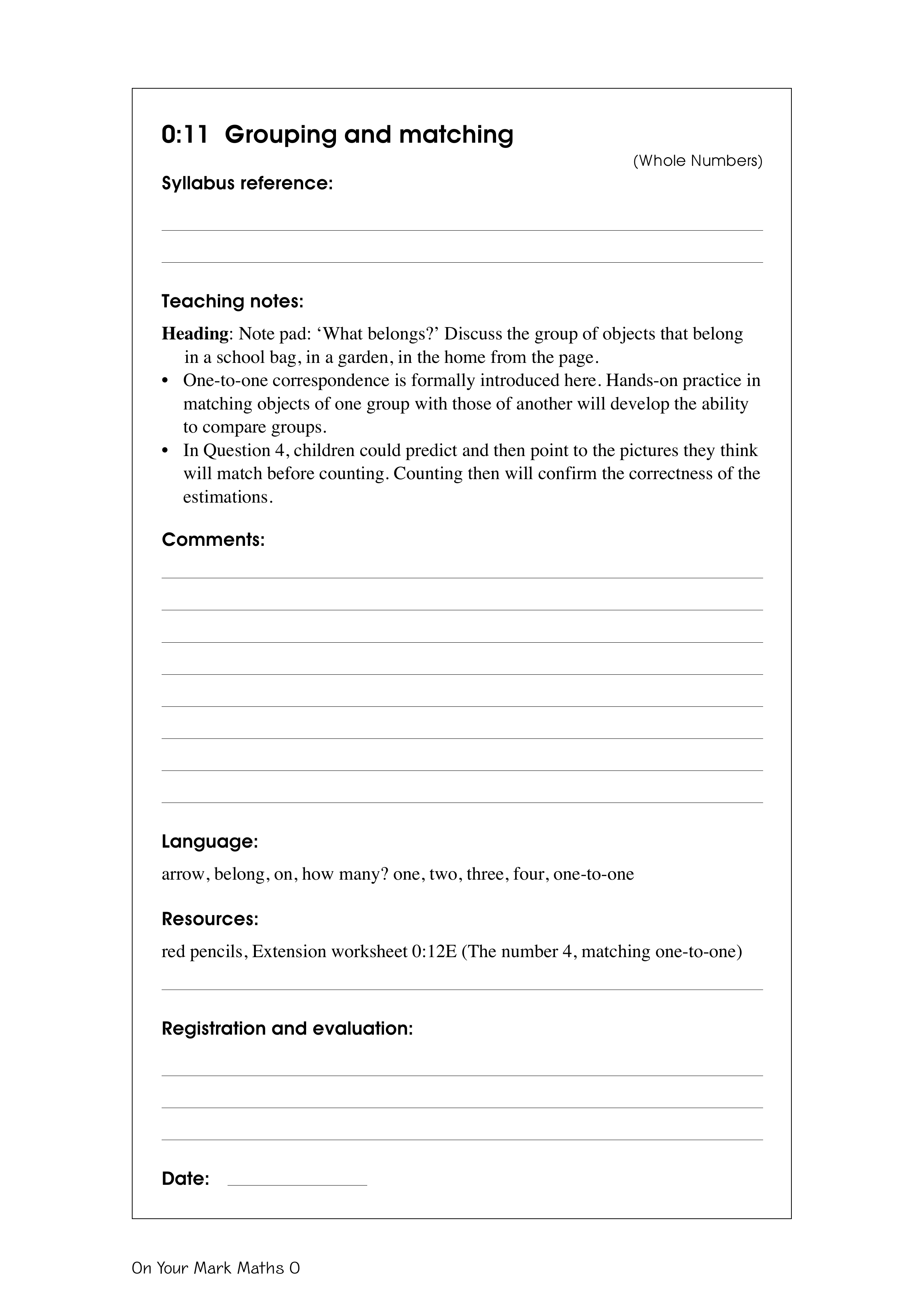 Grouping and matching — worksheet preview