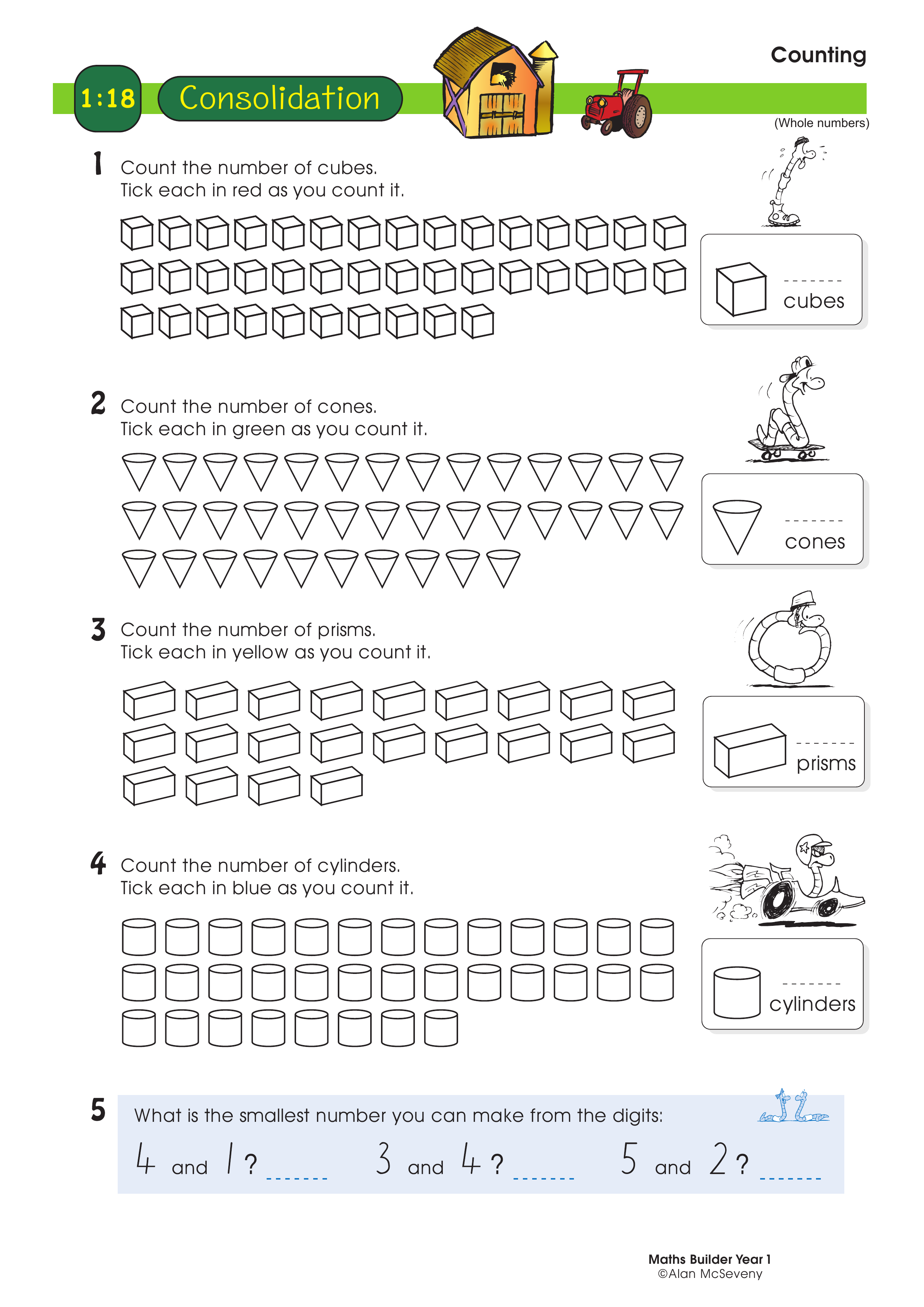 Counting — worksheet preview