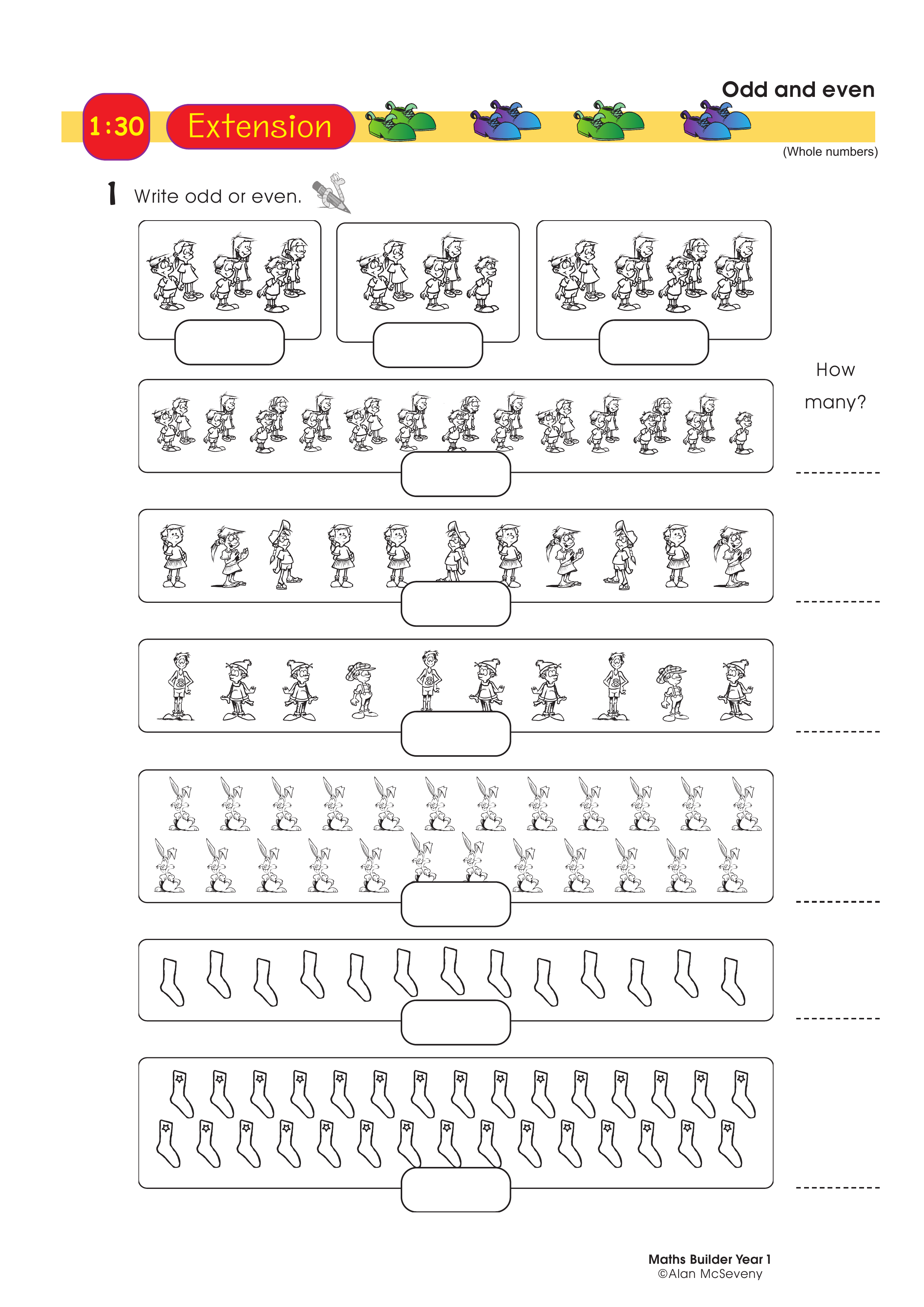 Odd and even — worksheet preview