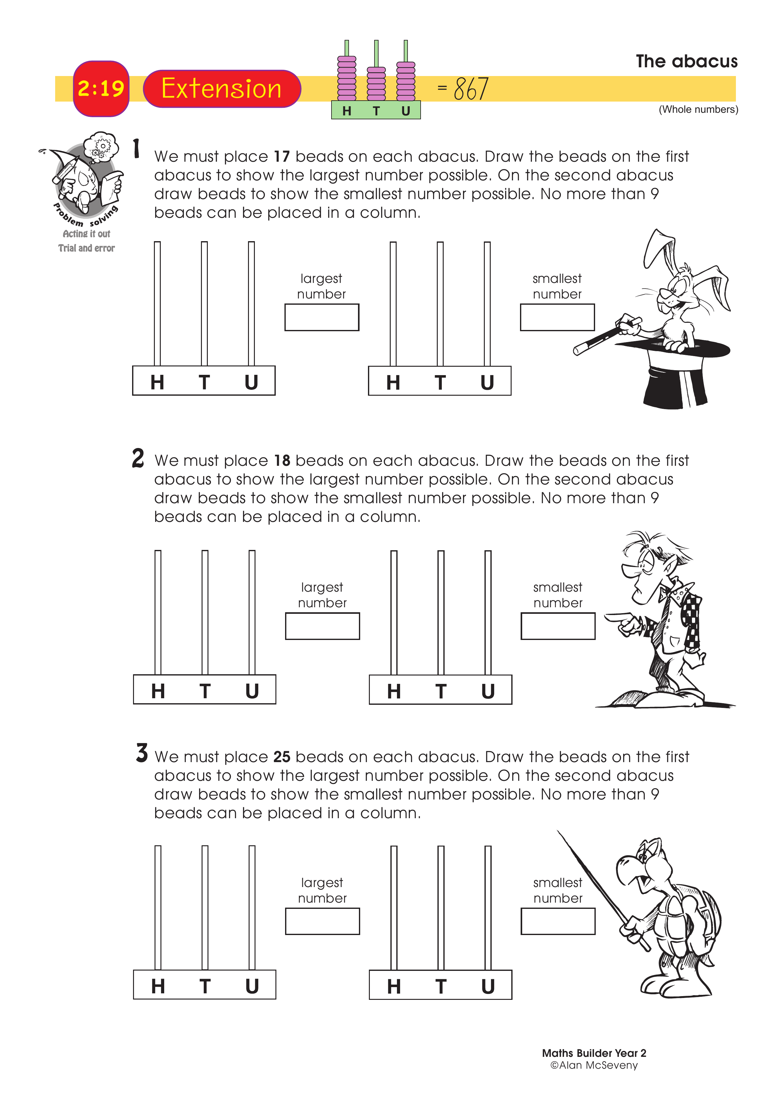 The abacus — worksheet preview