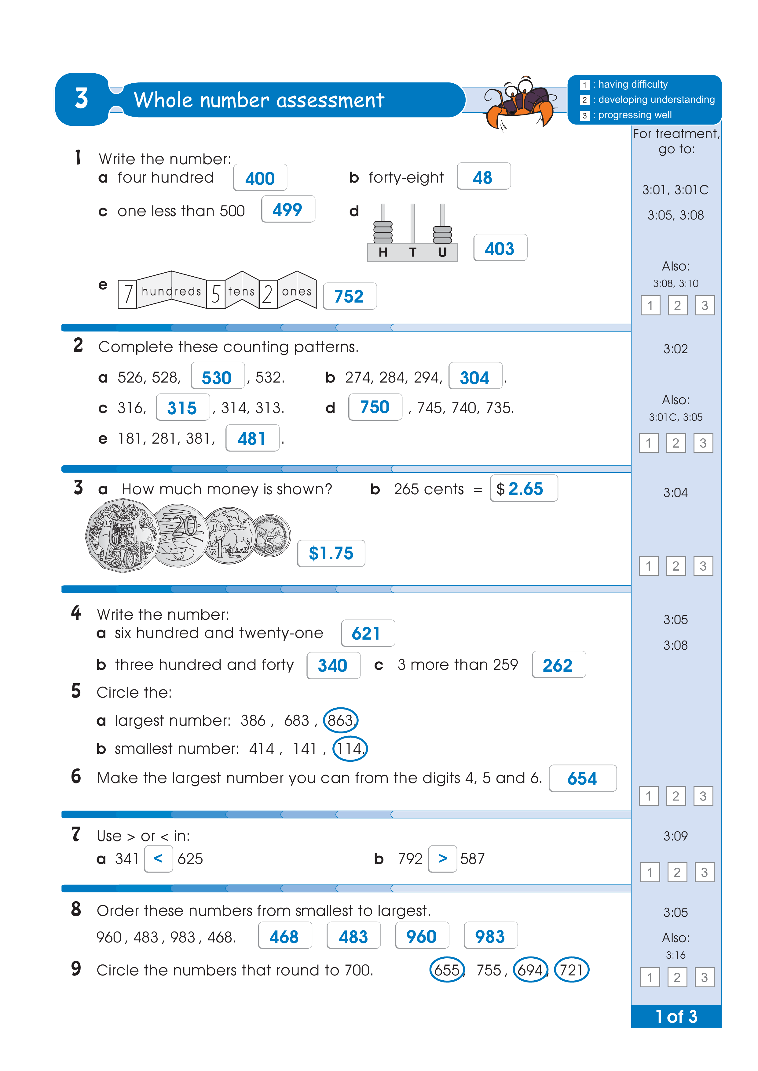 Assessment test answers — worksheet preview