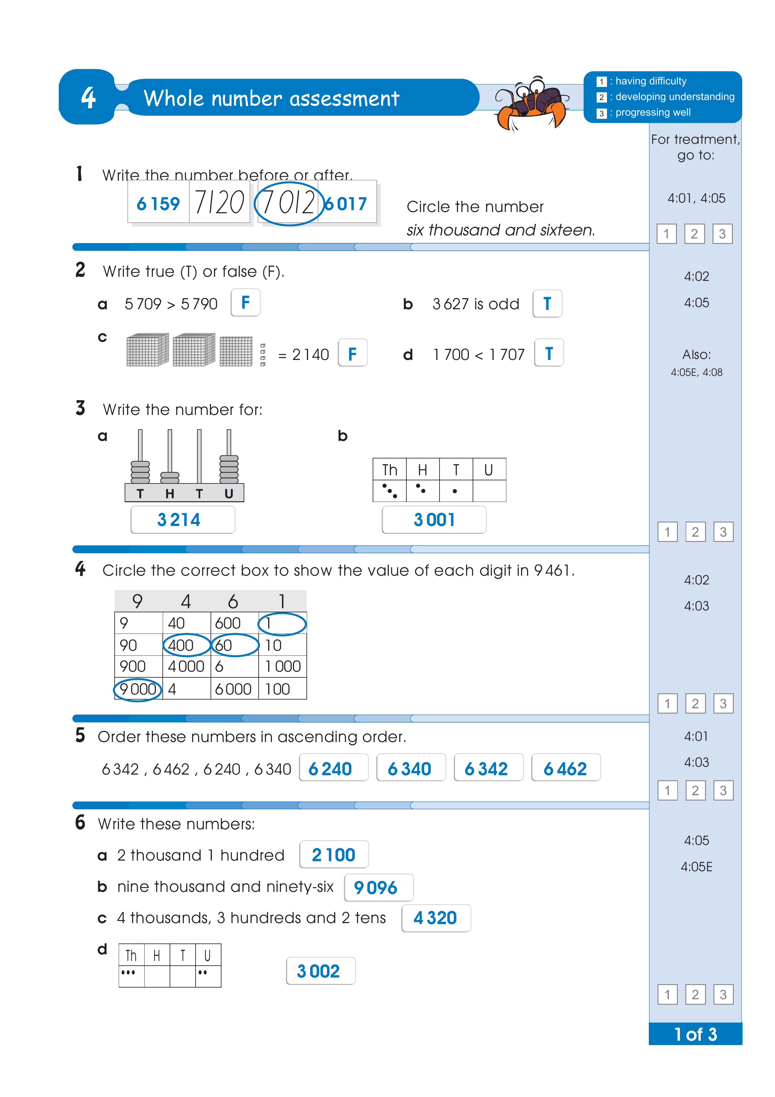 Assessment test answers — worksheet preview