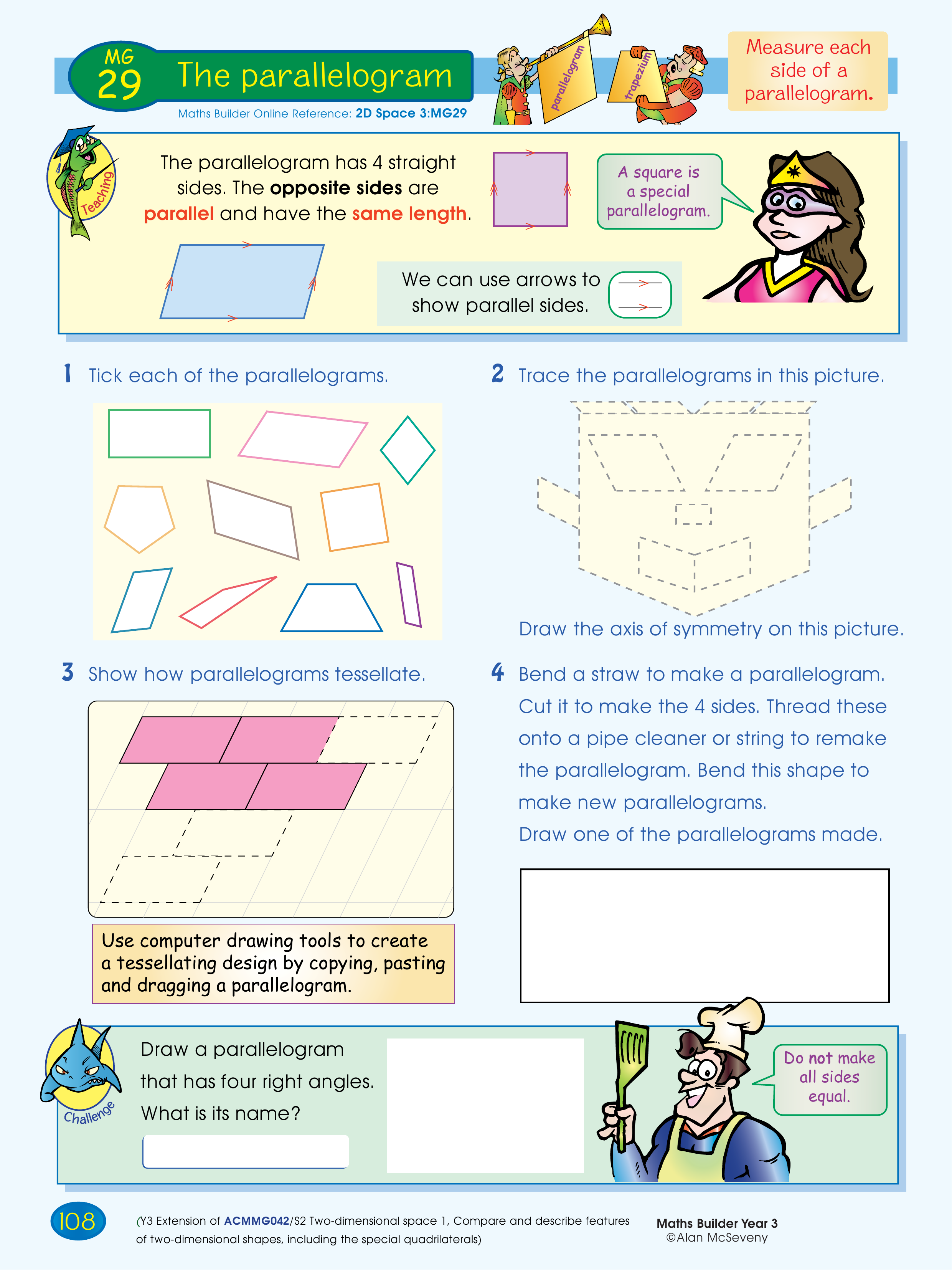 The parallelogram — worksheet preview