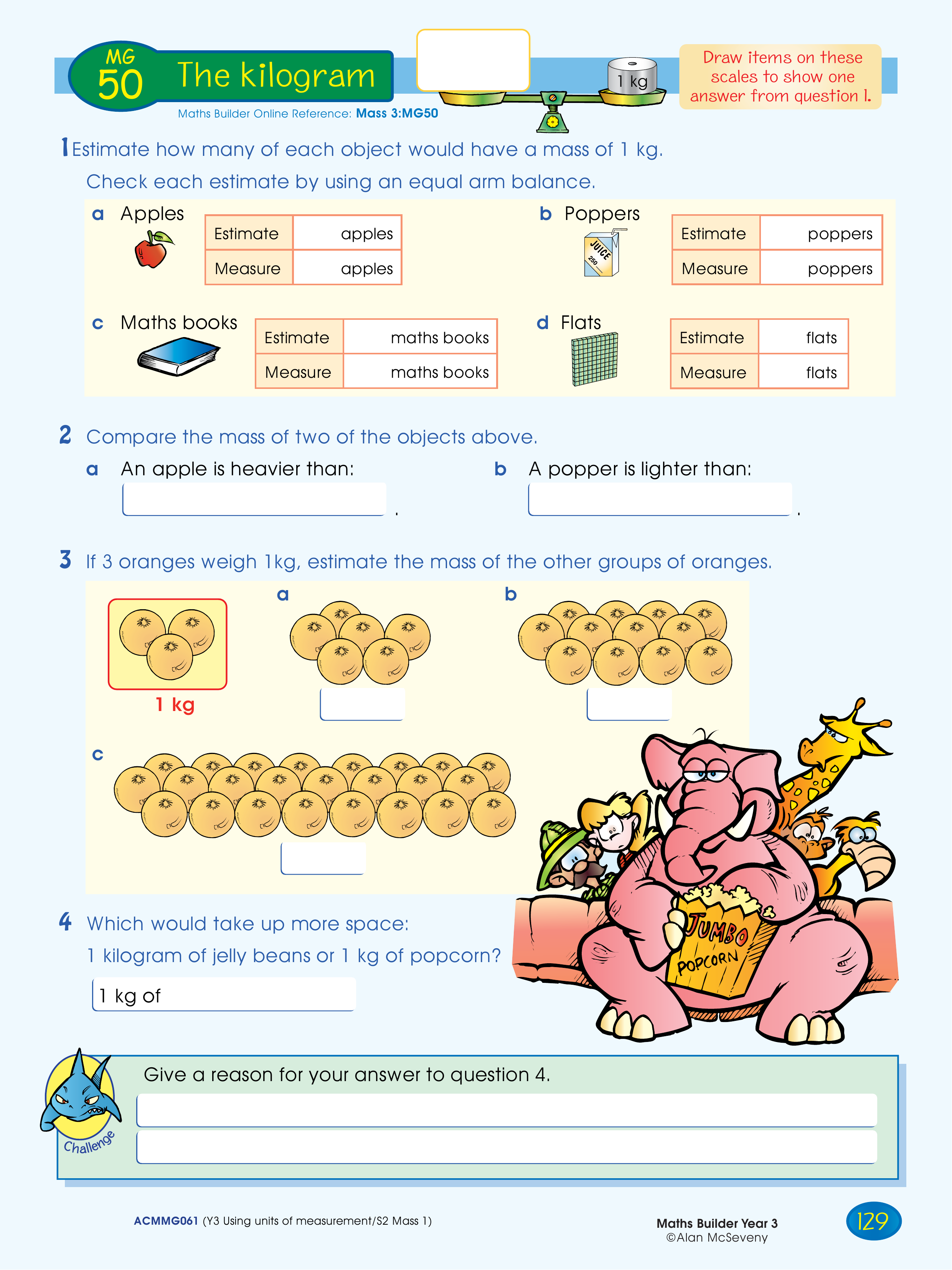 The kilogram — worksheet preview