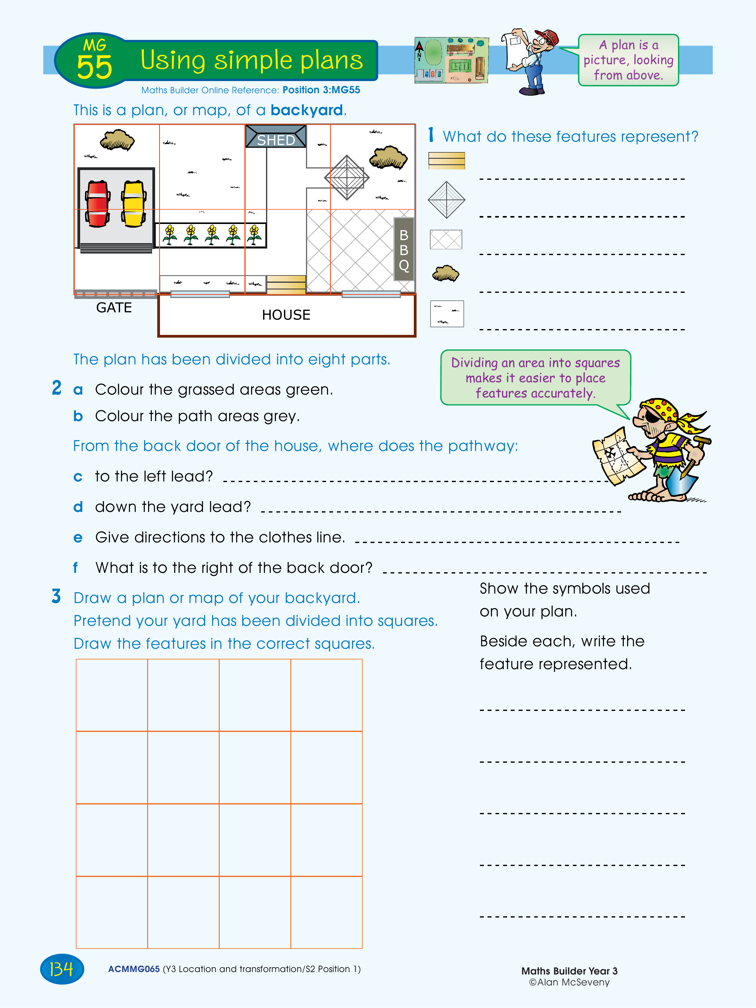 Using simple plans — worksheet preview