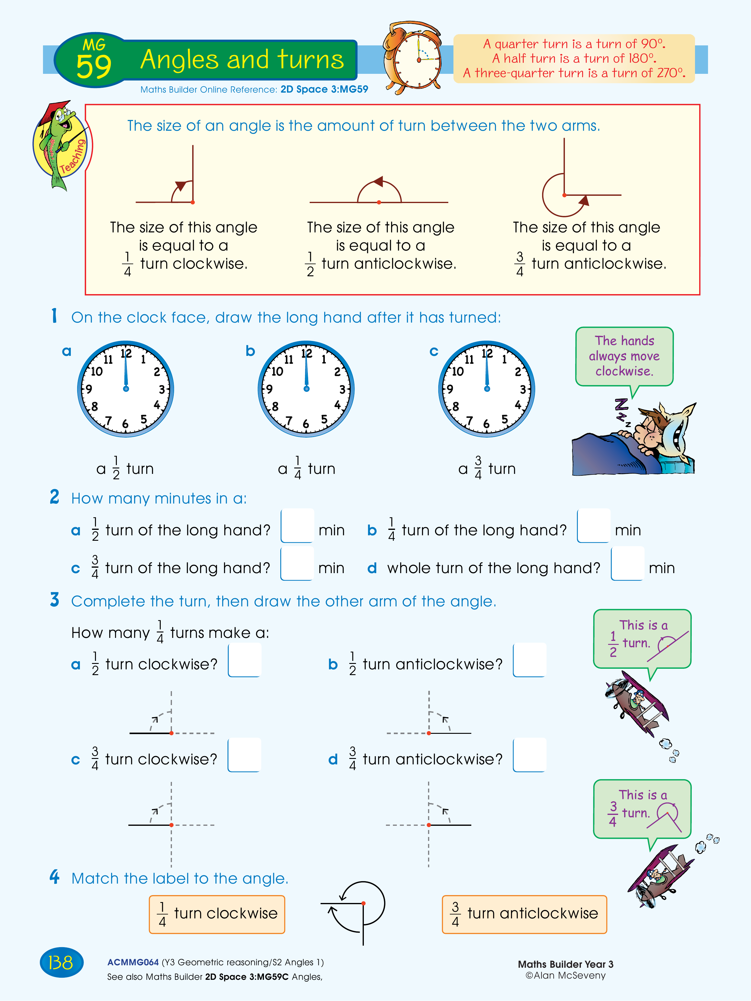 Angles and turns — worksheet preview