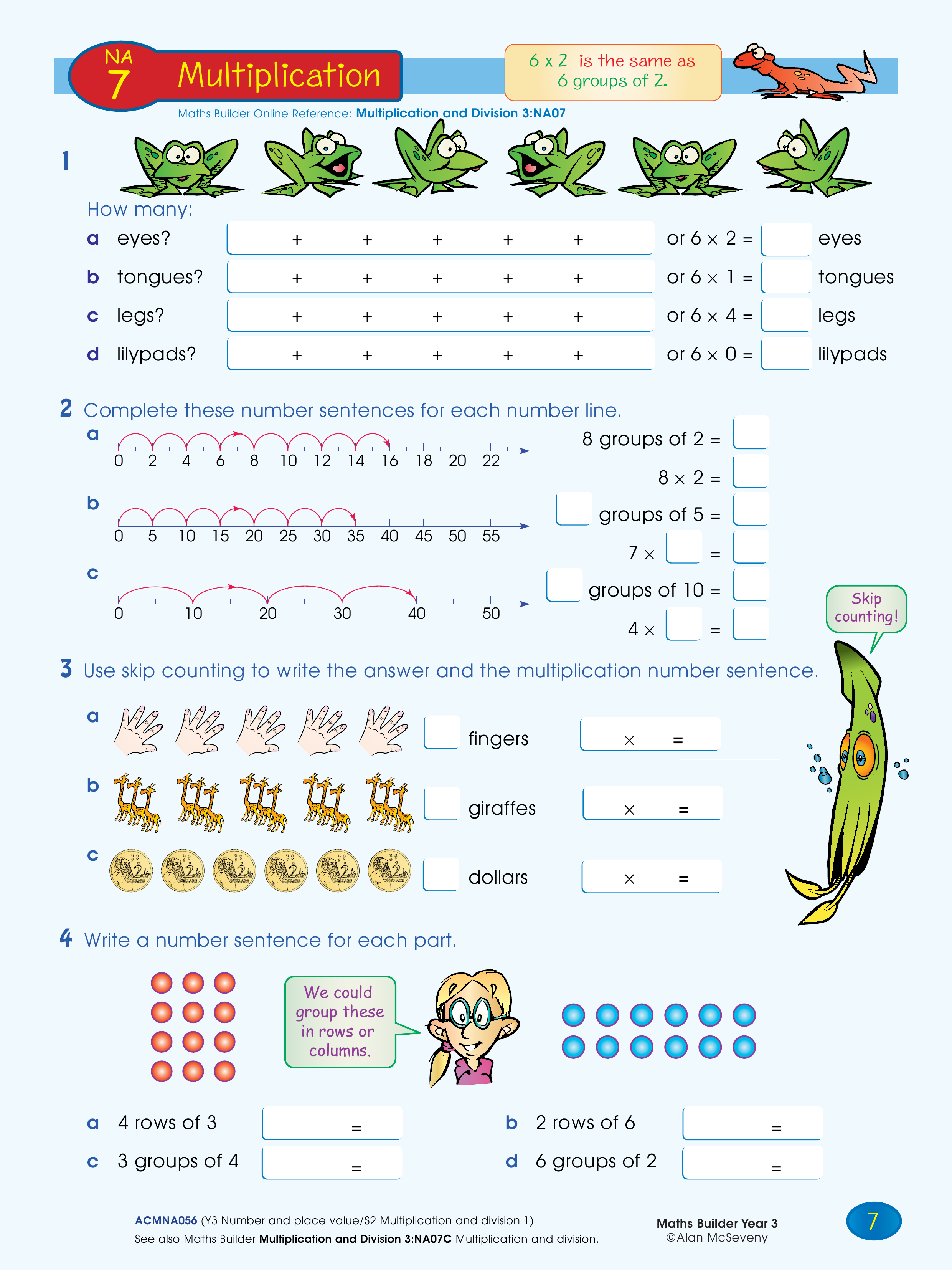 Multiplication — worksheet preview