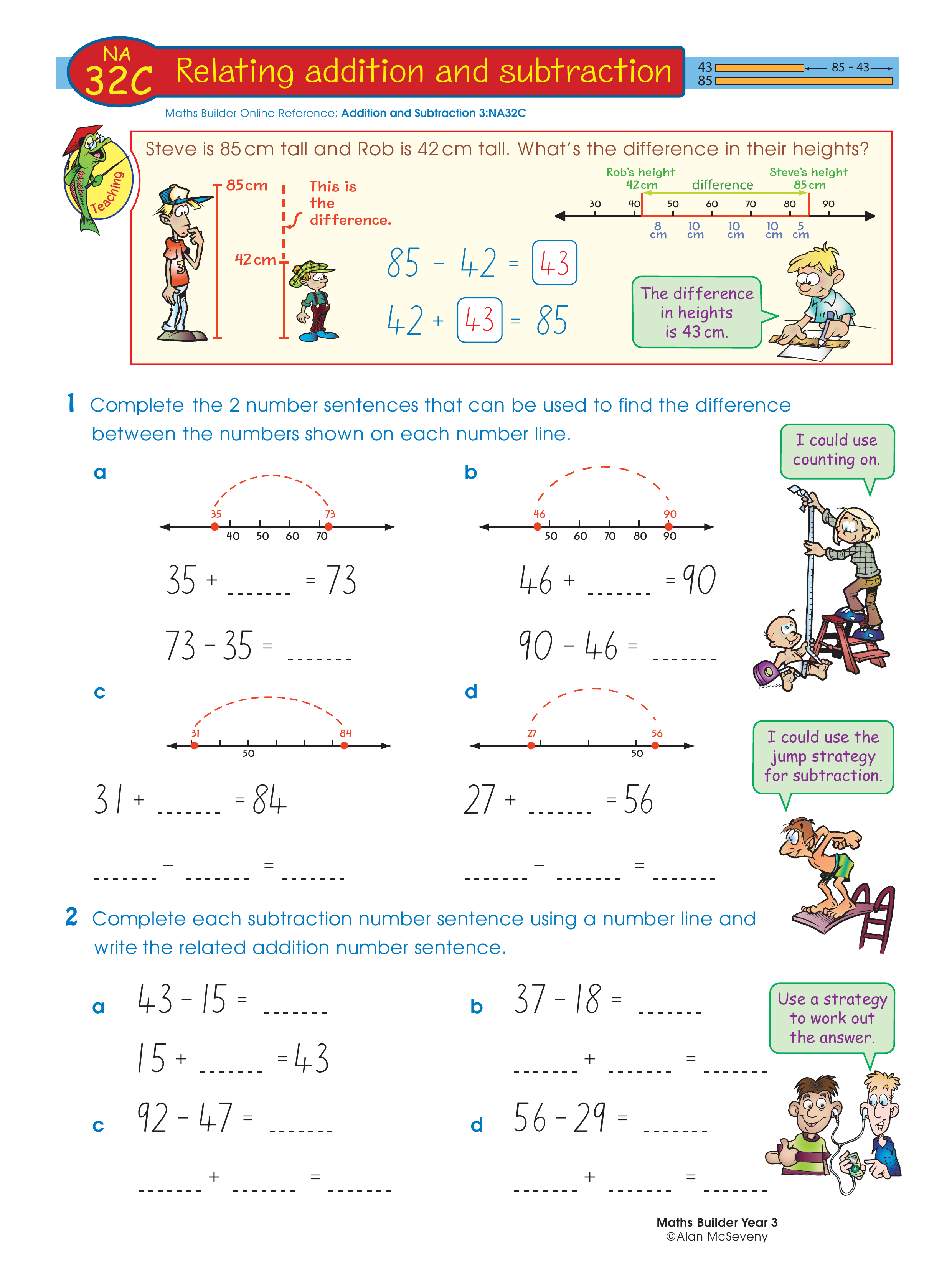 Relating addition and subtraction — worksheet preview
