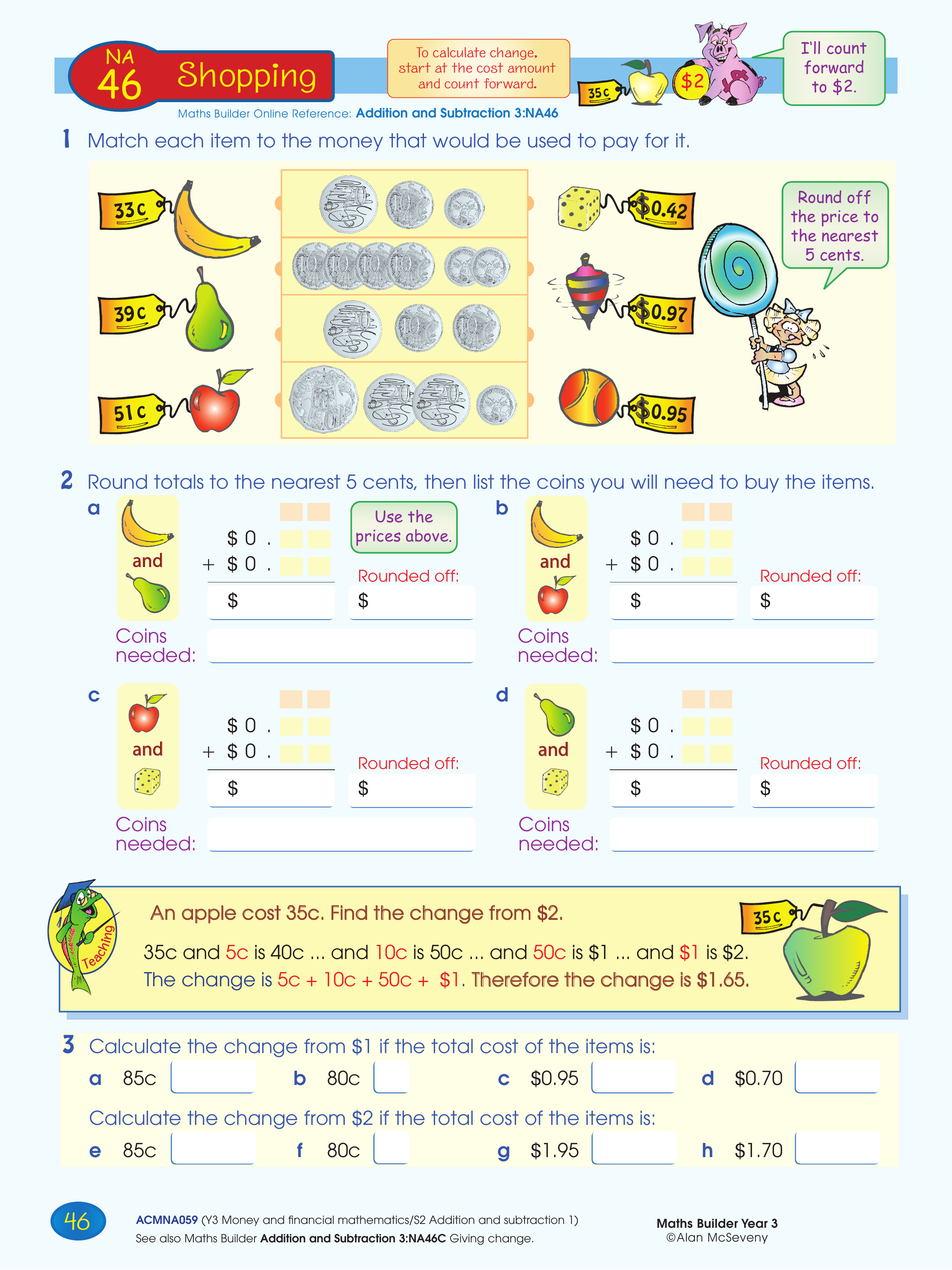 Shopping — worksheet preview