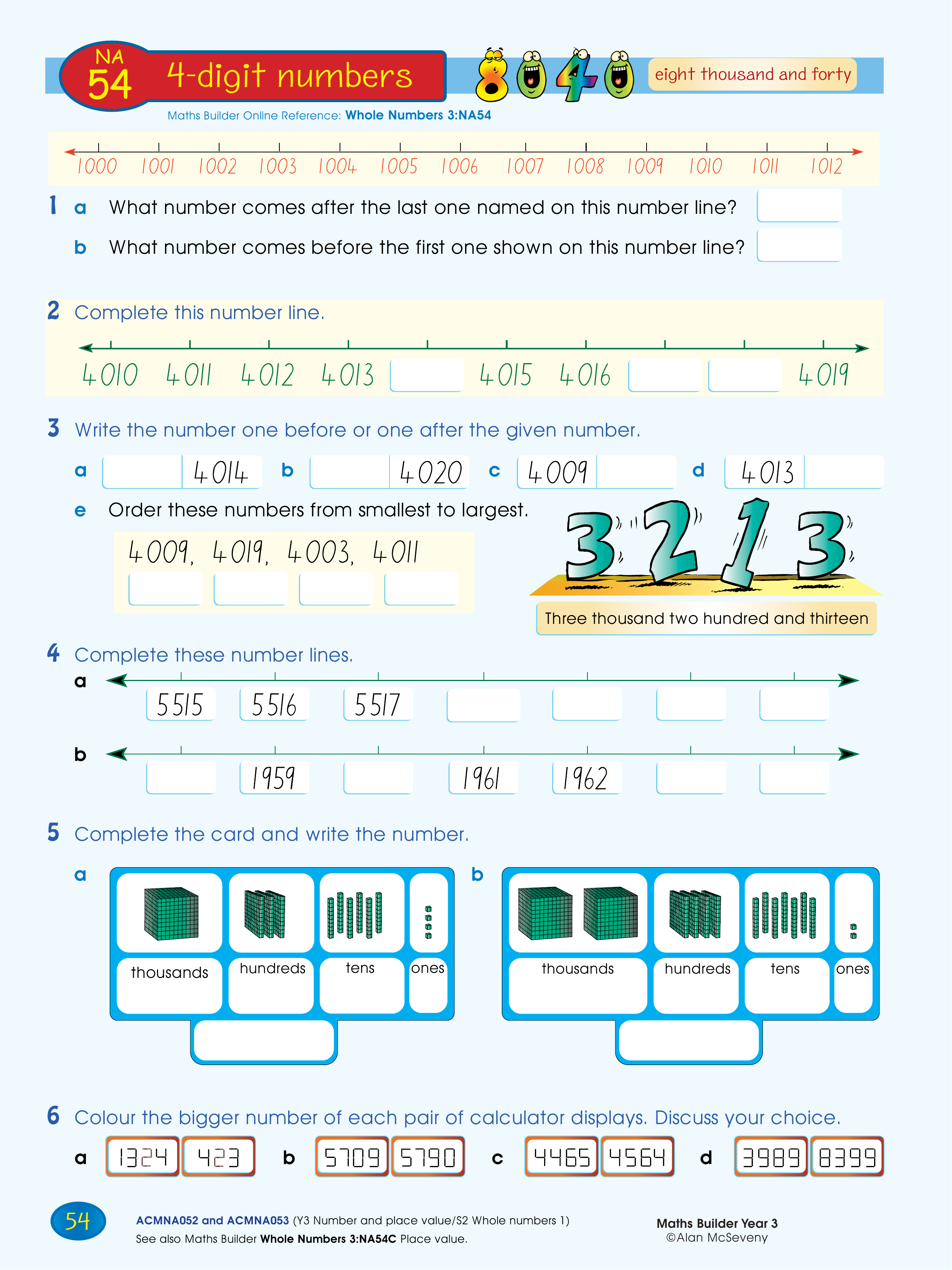 4-digit numbers — worksheet preview