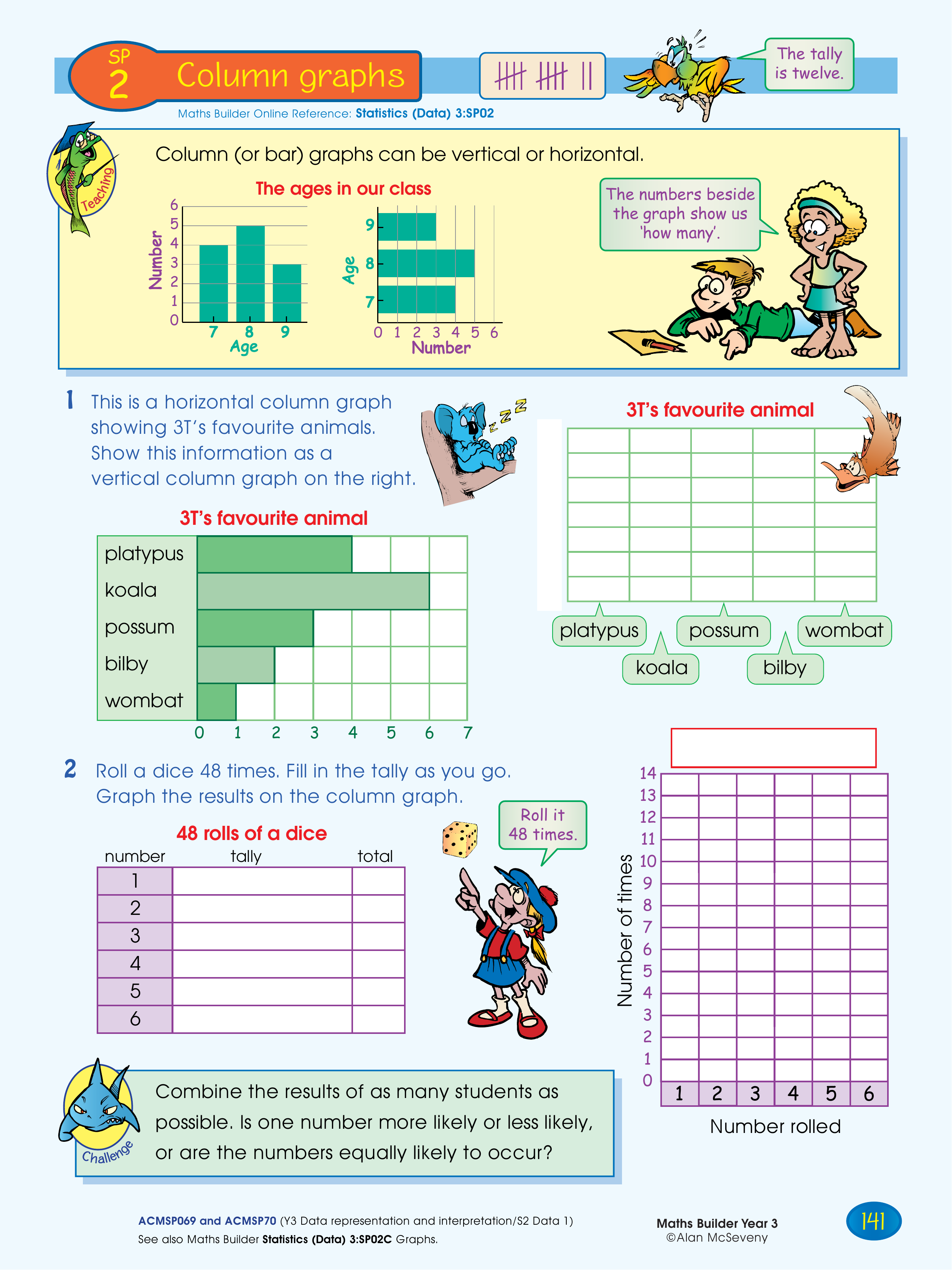 Column graphs — worksheet preview
