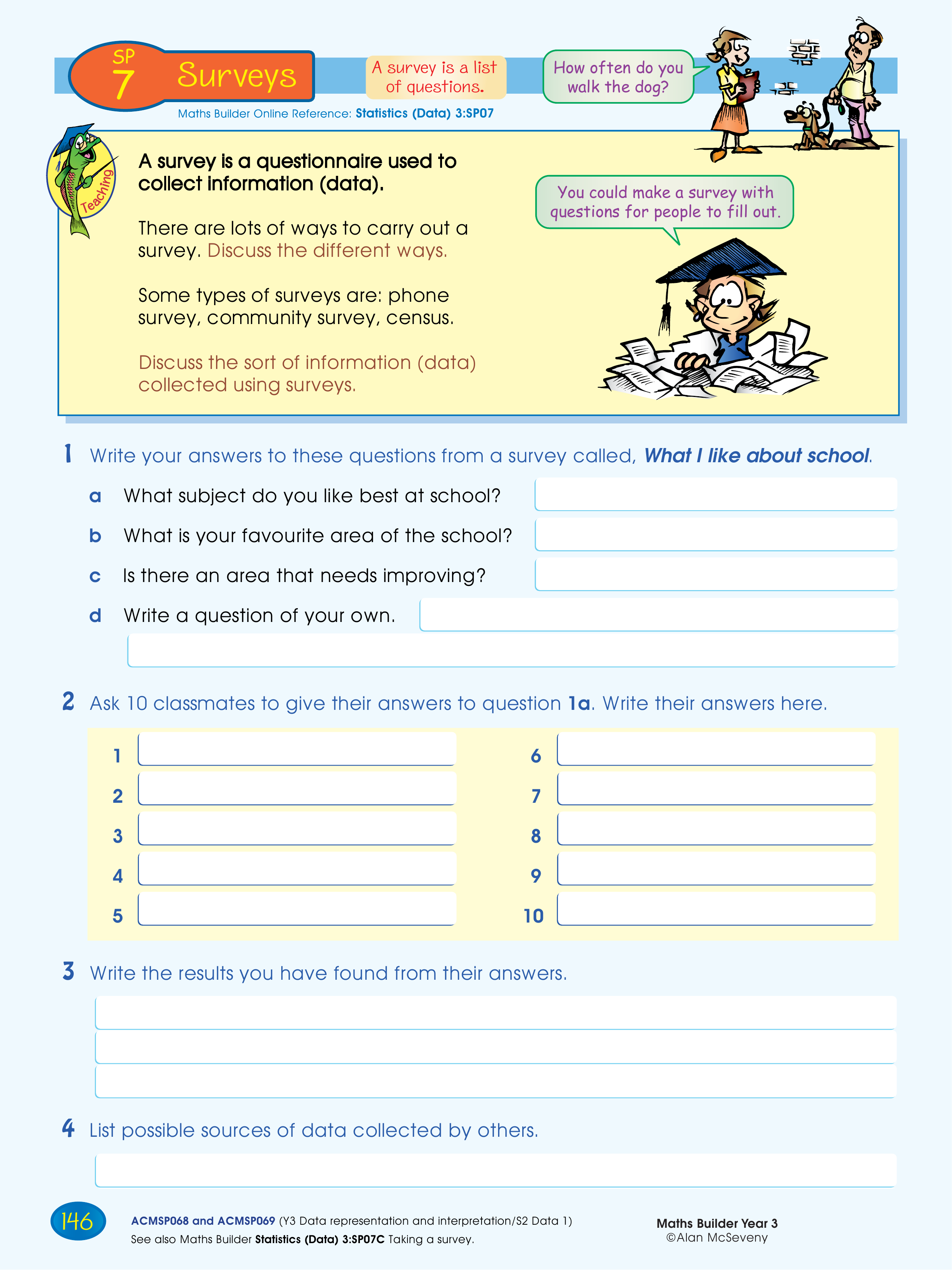 Surveys — worksheet preview