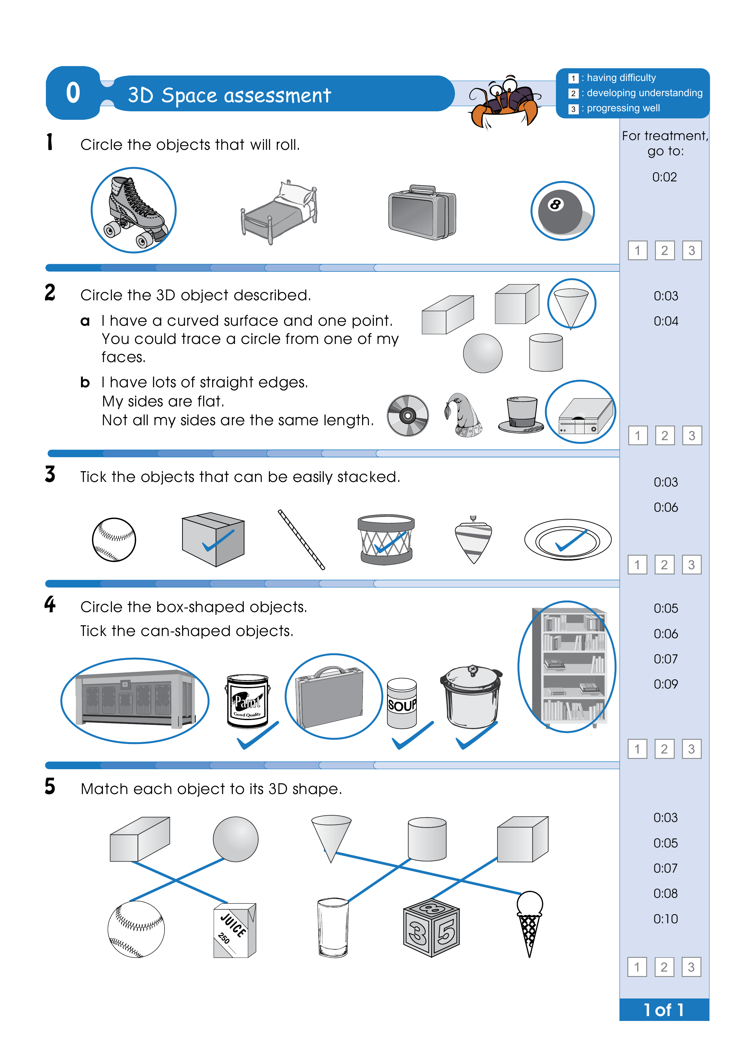Assessment test answers — worksheet preview