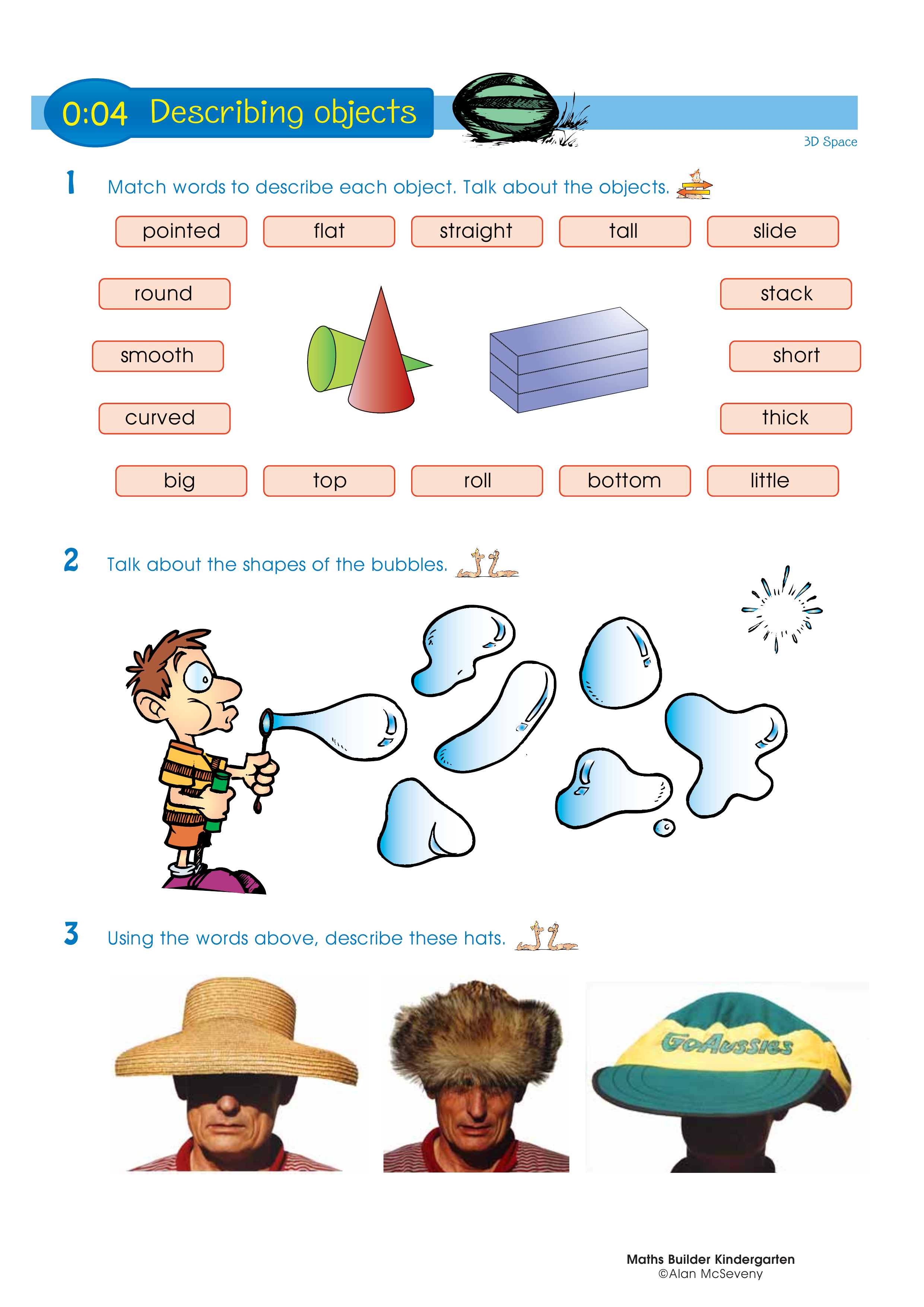 Describing objects — worksheet preview