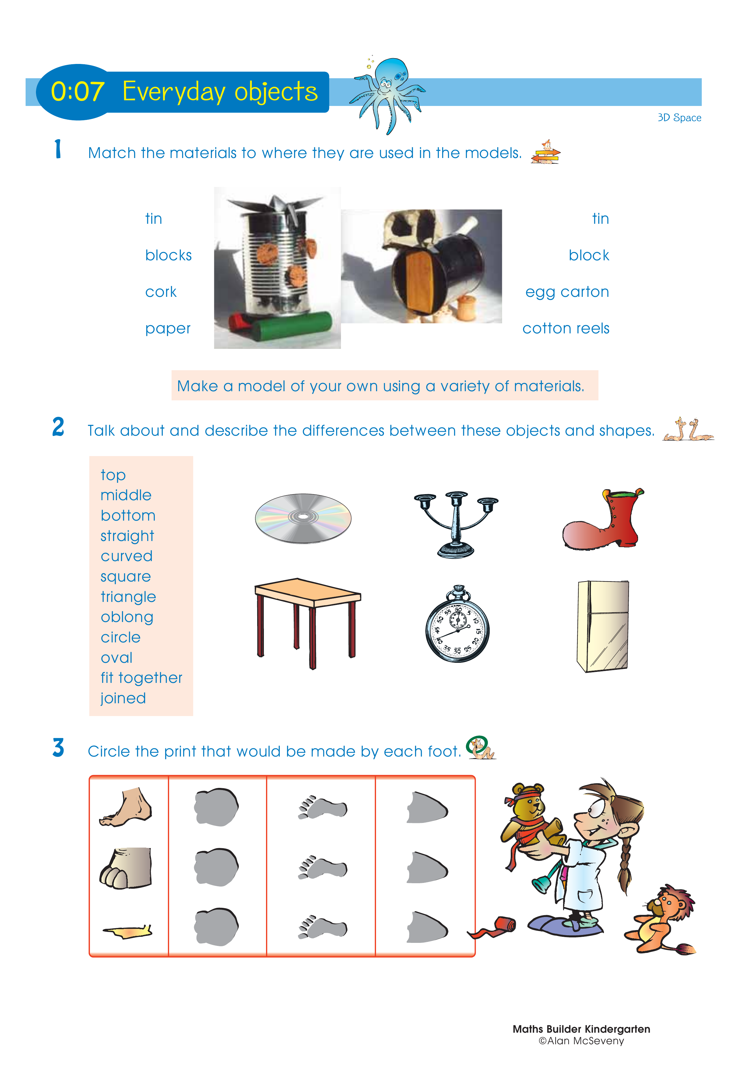Everyday objects — worksheet preview