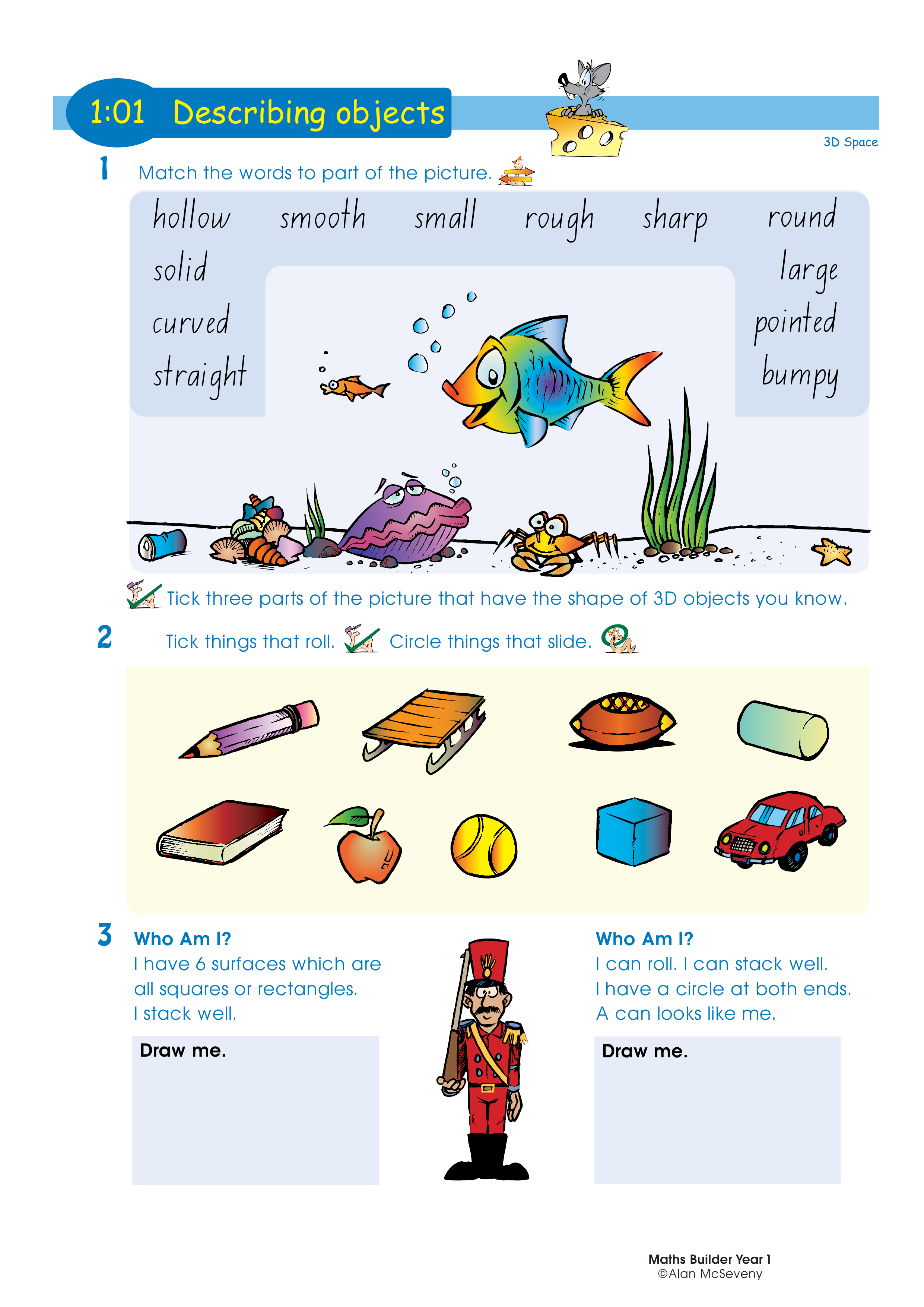 Describing objects — worksheet preview