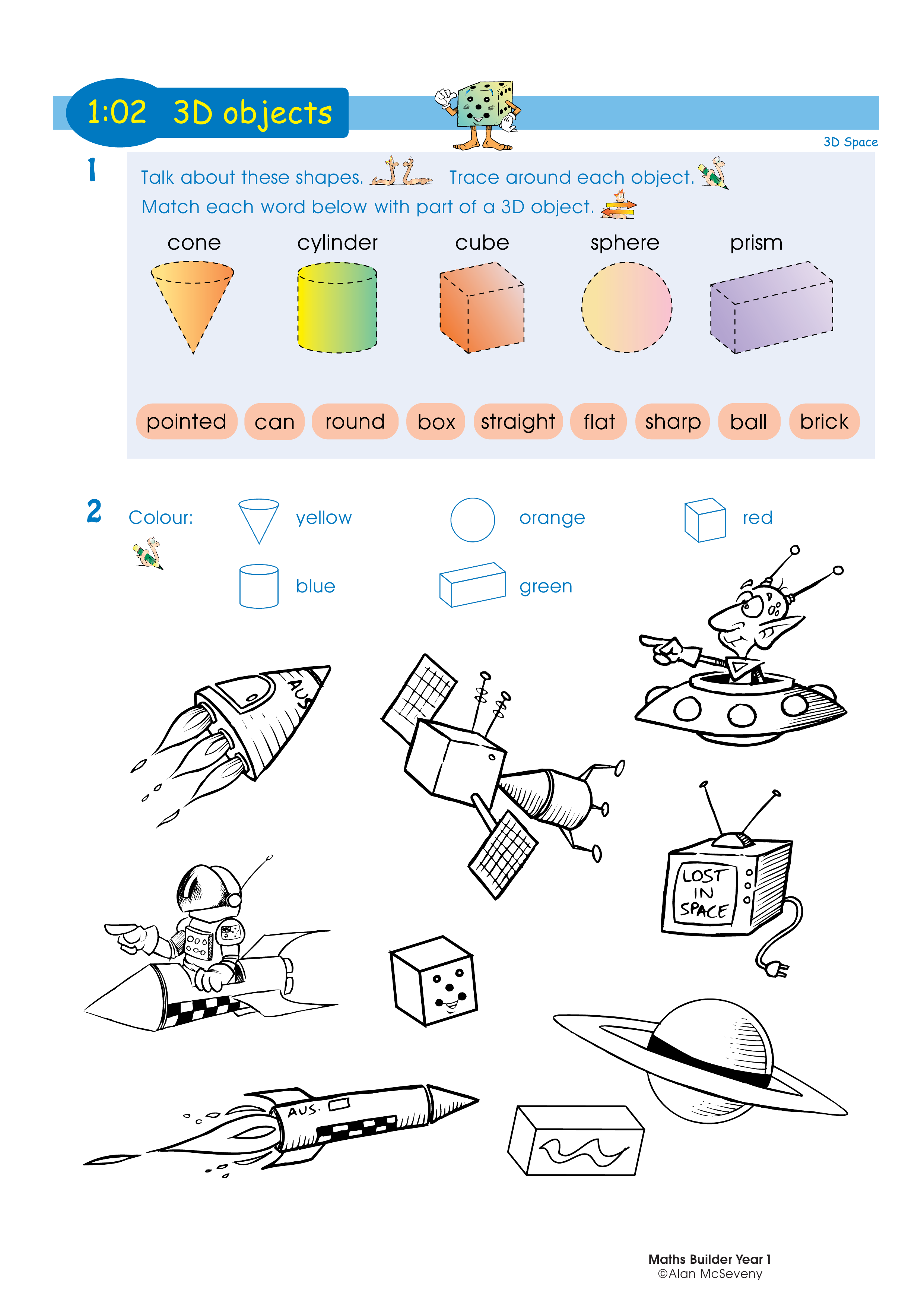 3D objects — worksheet preview