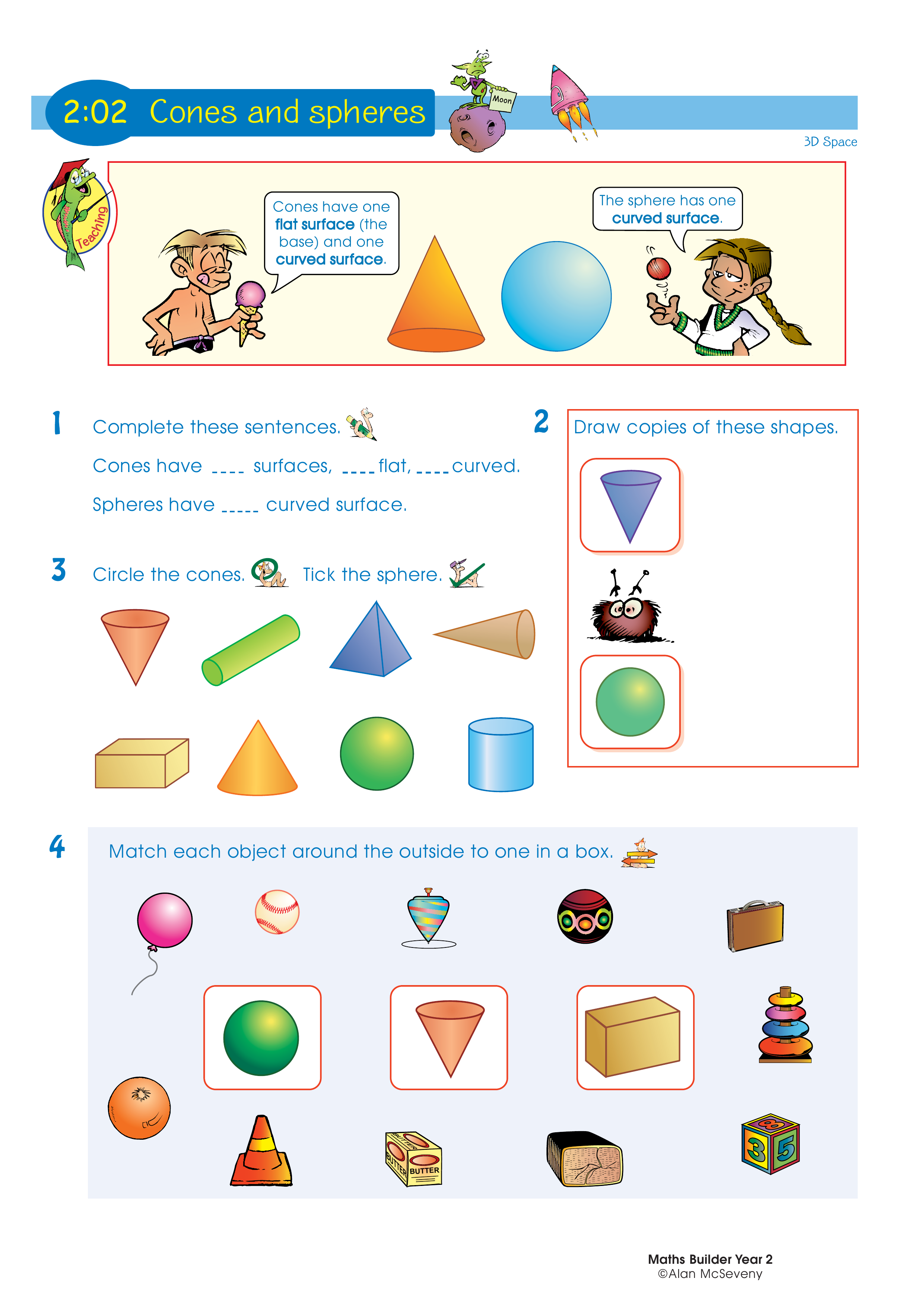 Cones and spheres — worksheet preview