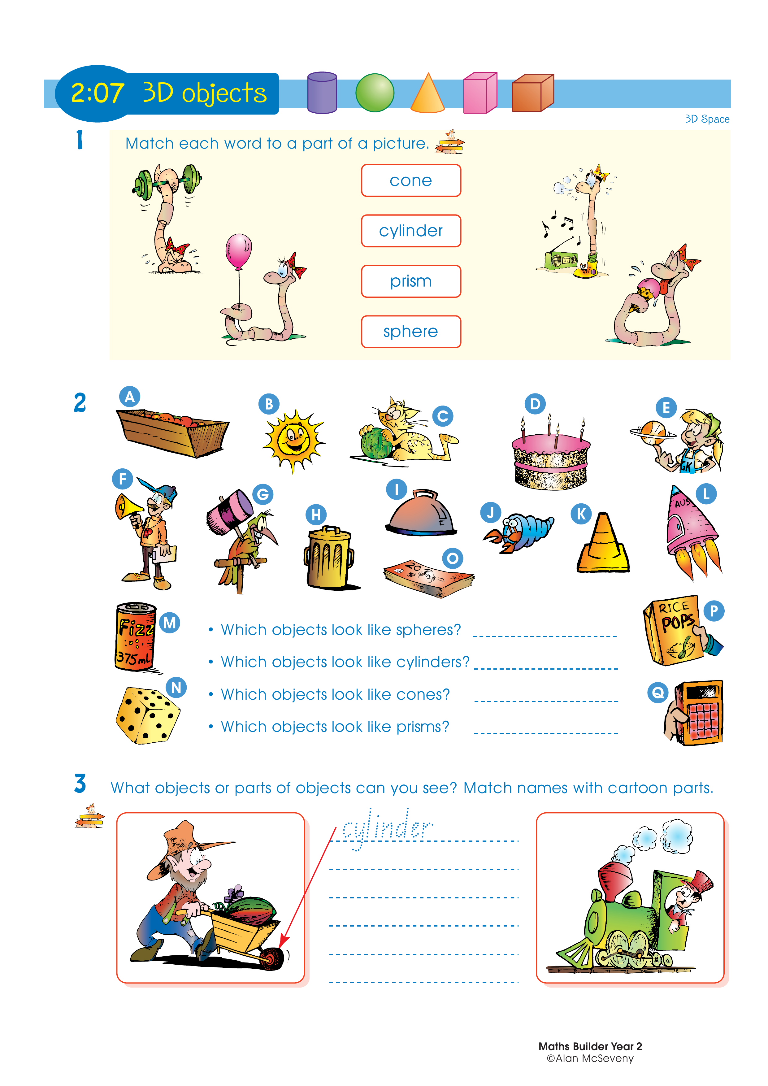 3D objects — worksheet preview