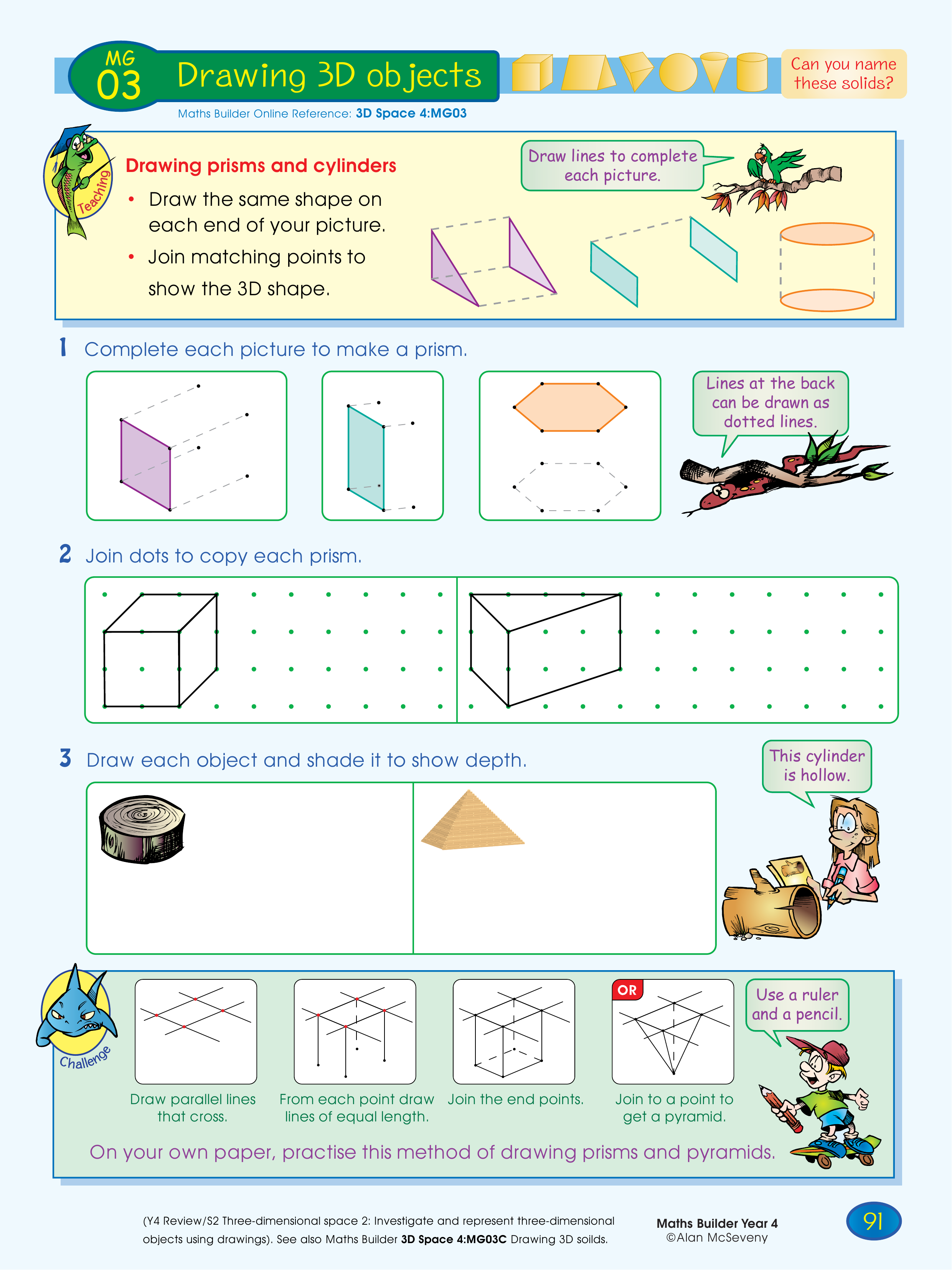 Drawing 3D objects — worksheet preview
