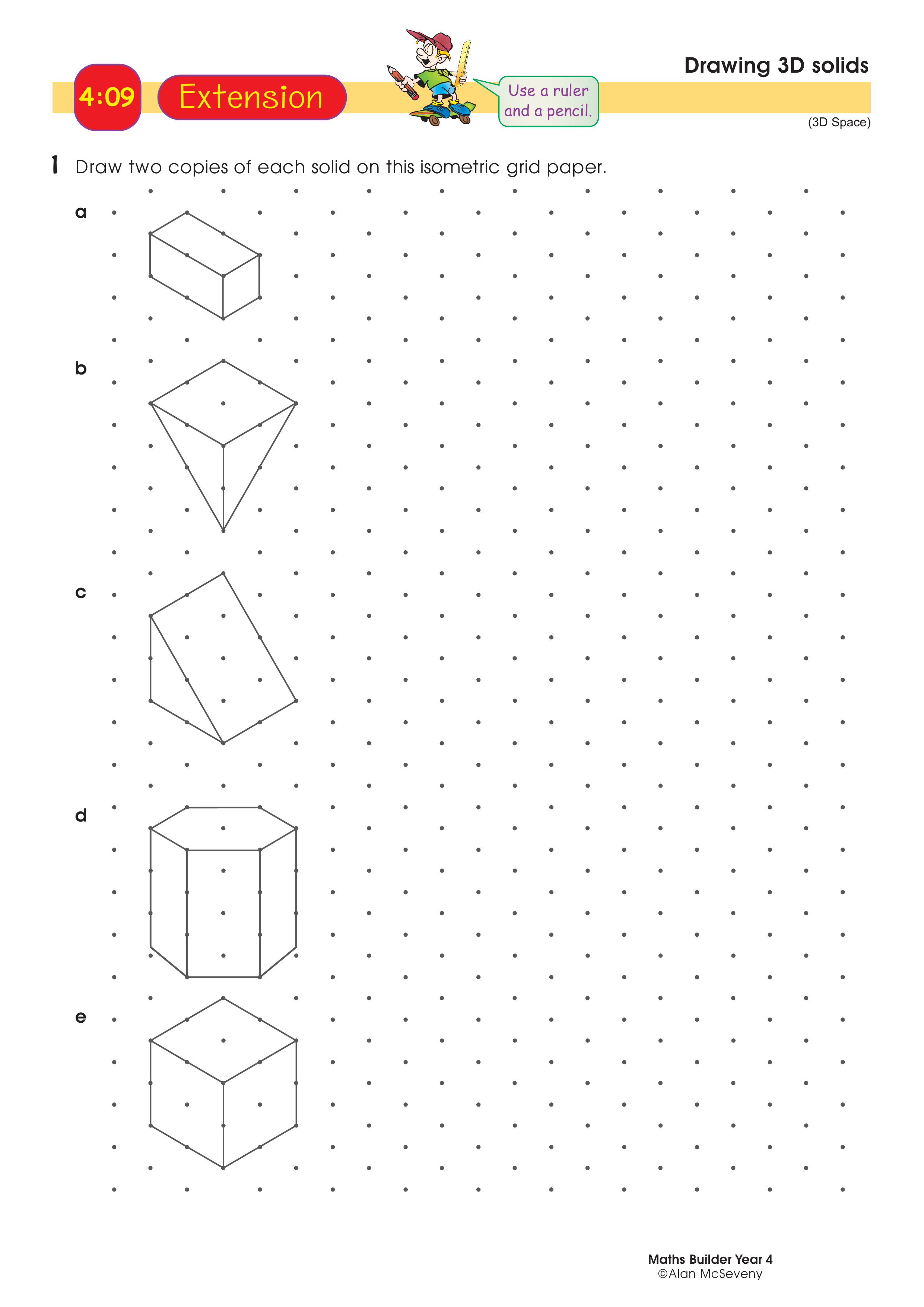 Drawing 3D solids — worksheet preview
