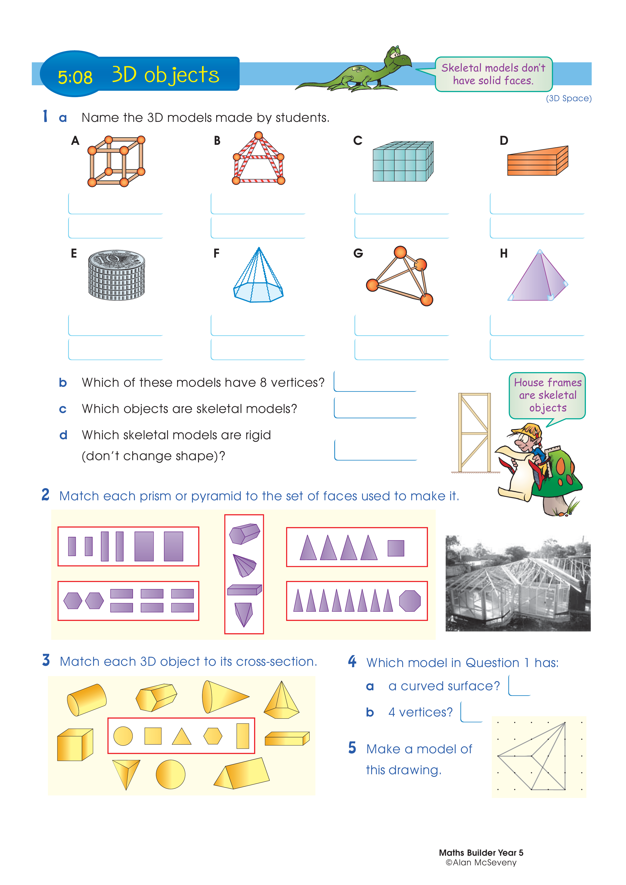 3D objects — worksheet preview