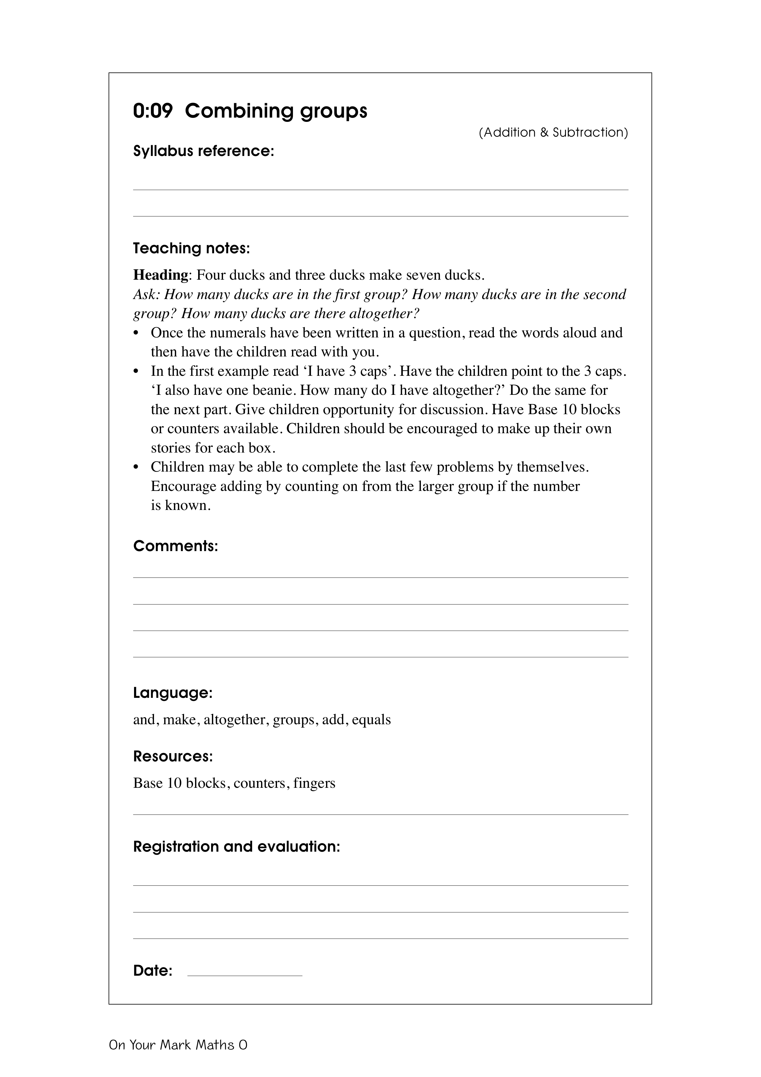 Combining groups — worksheet preview