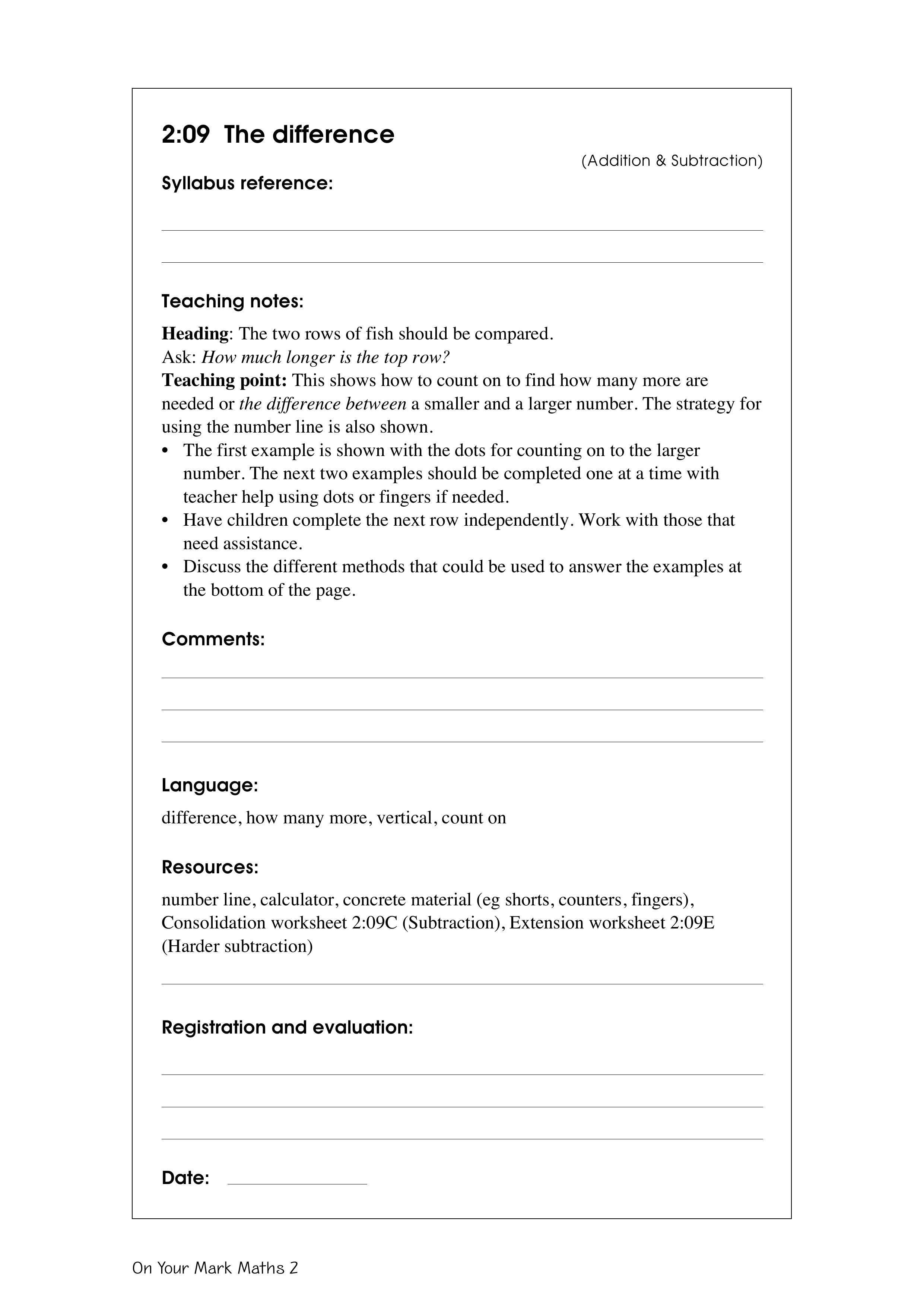 The difference — worksheet preview
