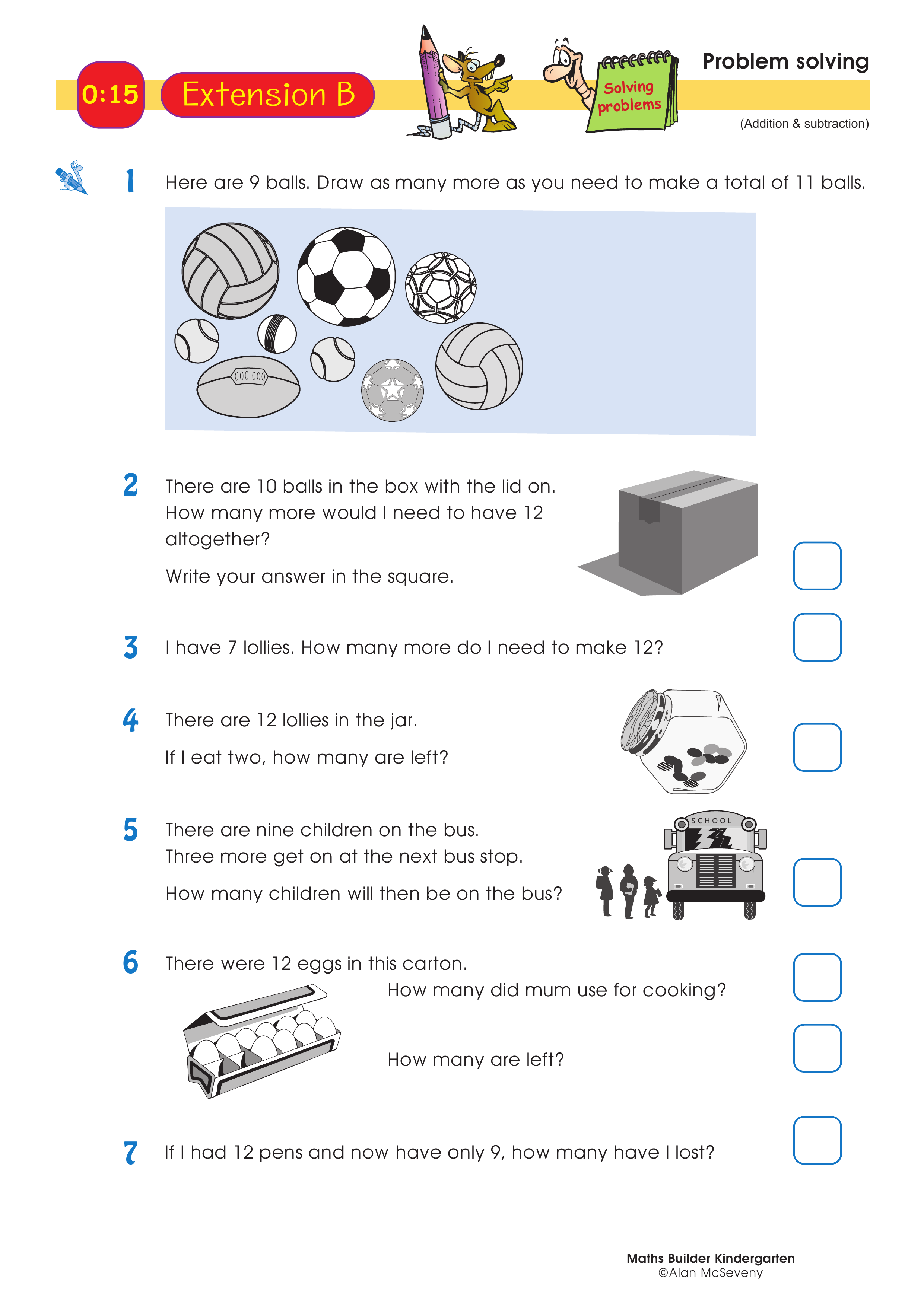 Problem solving — worksheet preview