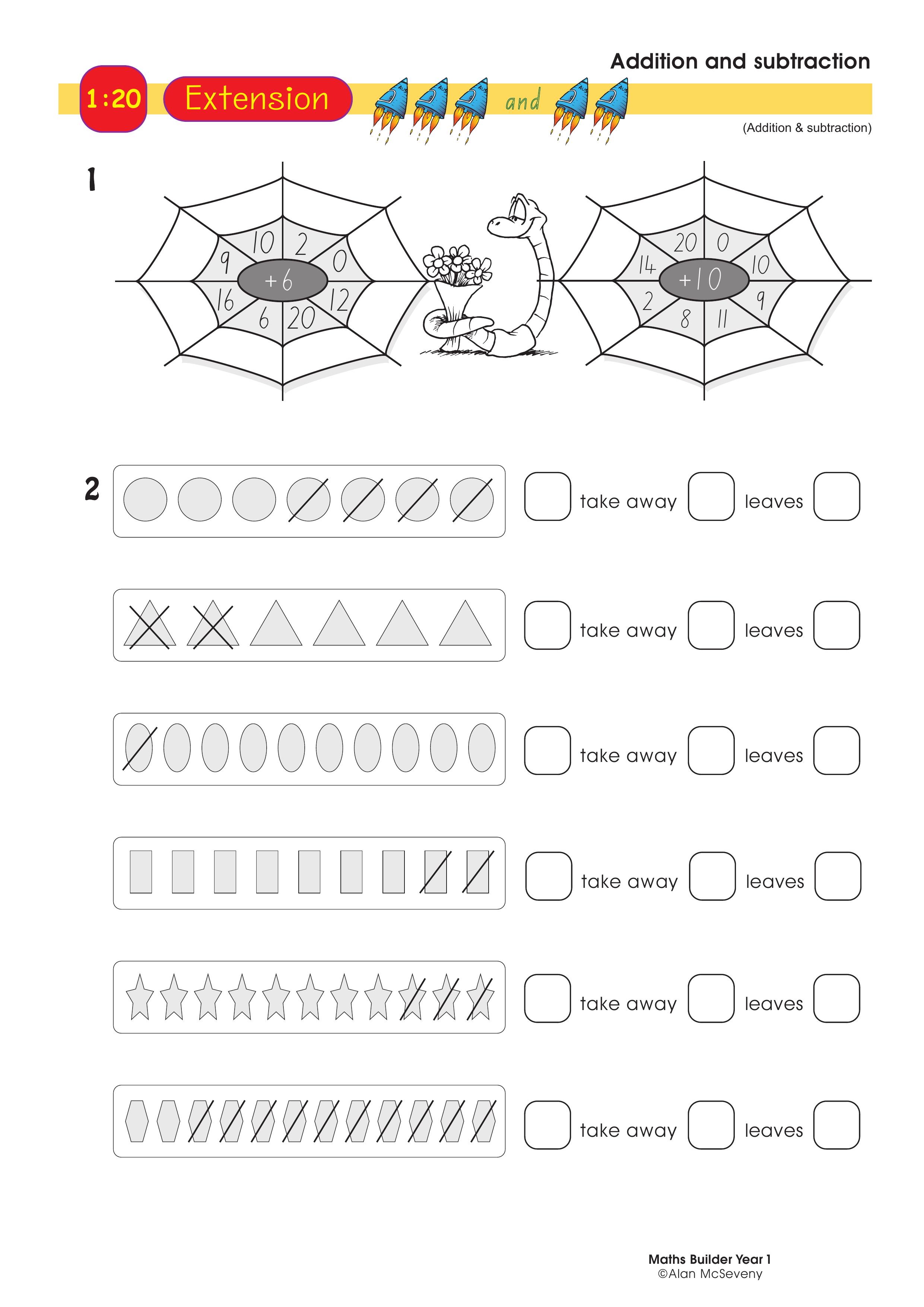 Addition and subtraction — worksheet preview