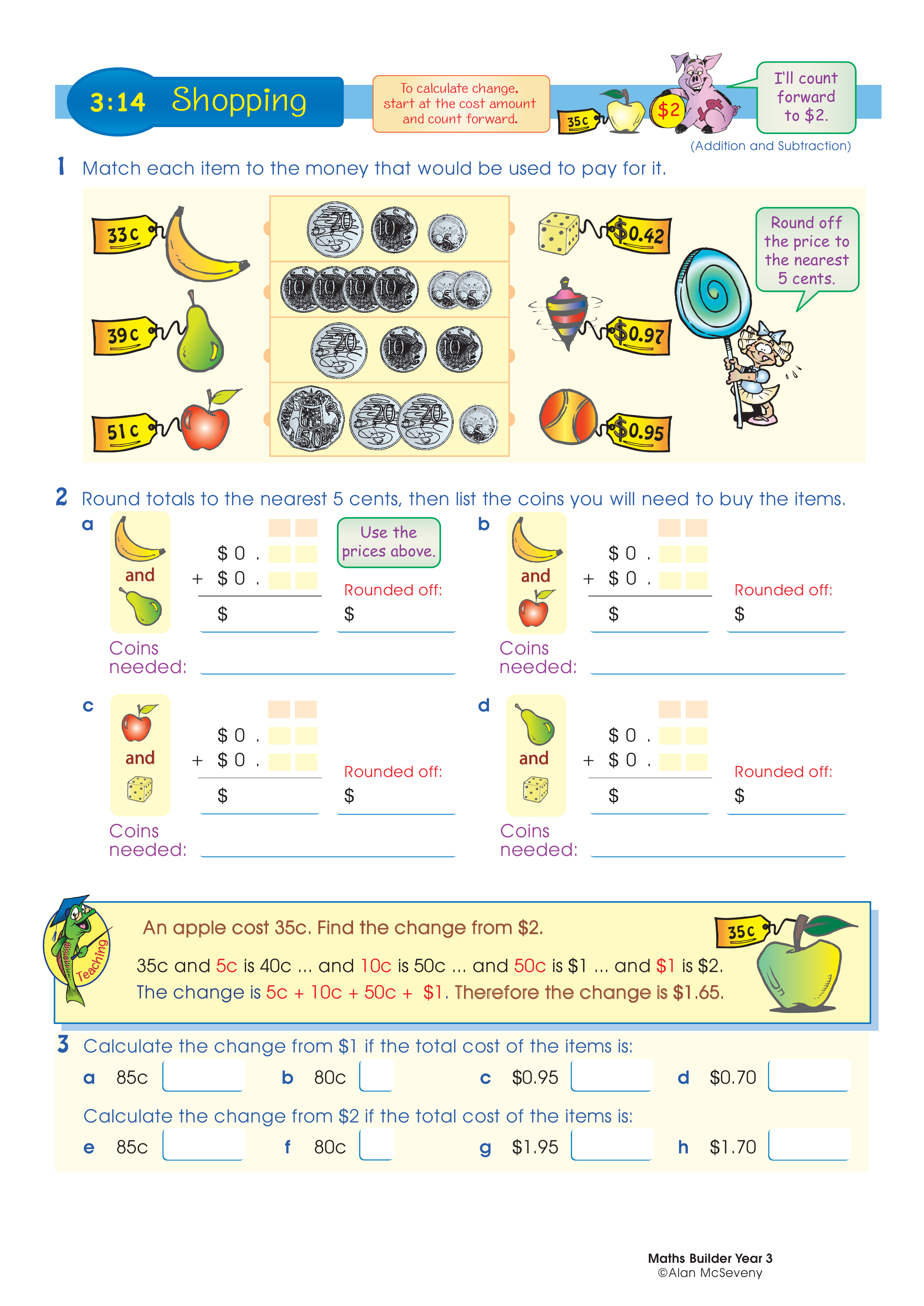 Shopping — worksheet preview