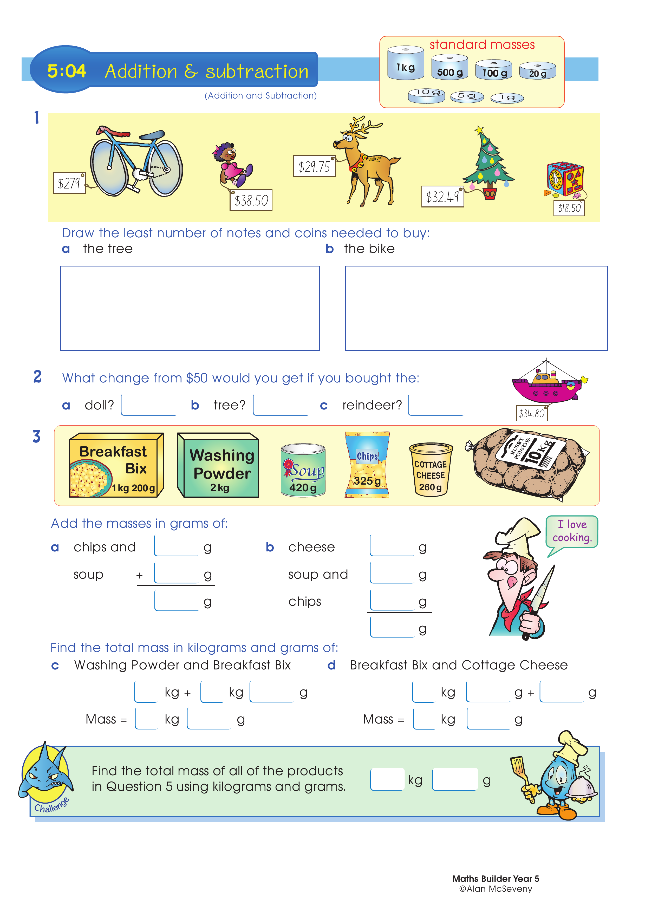 Addition & subtraction — worksheet preview