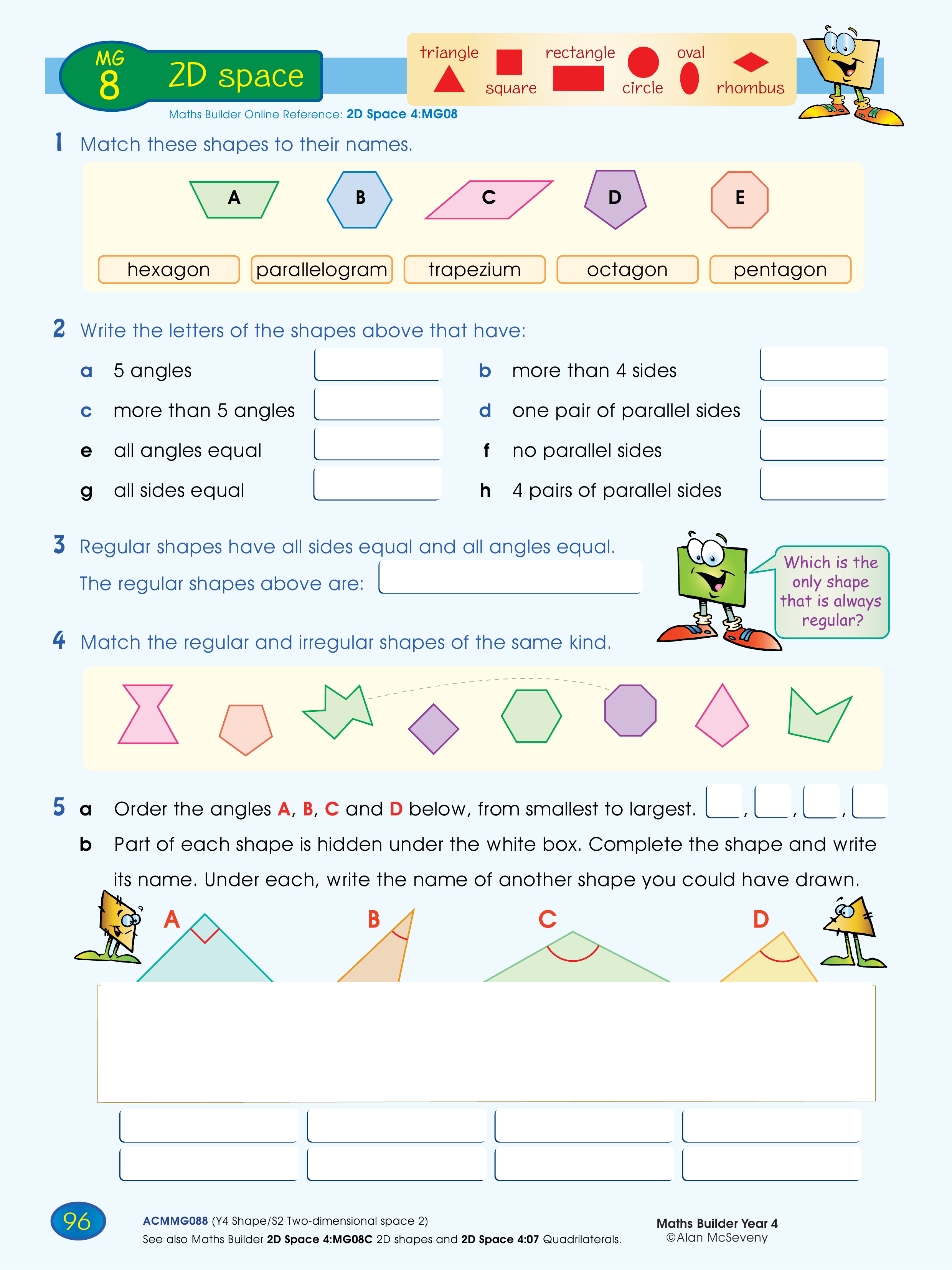 2D space — worksheet preview