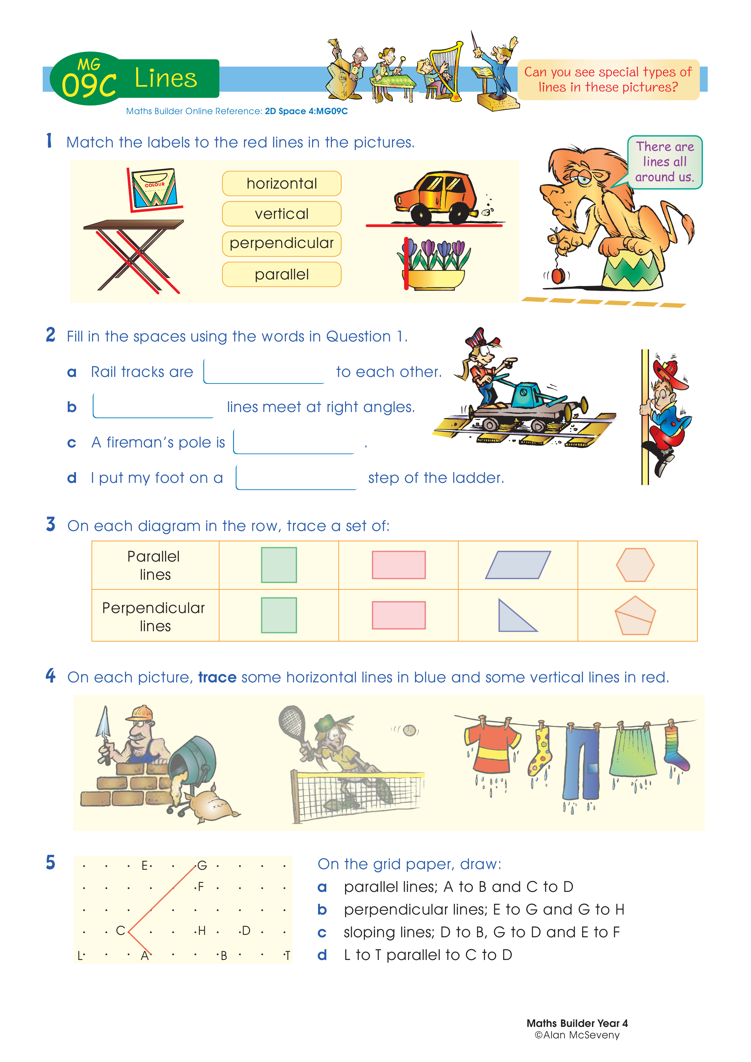 Lines — worksheet preview