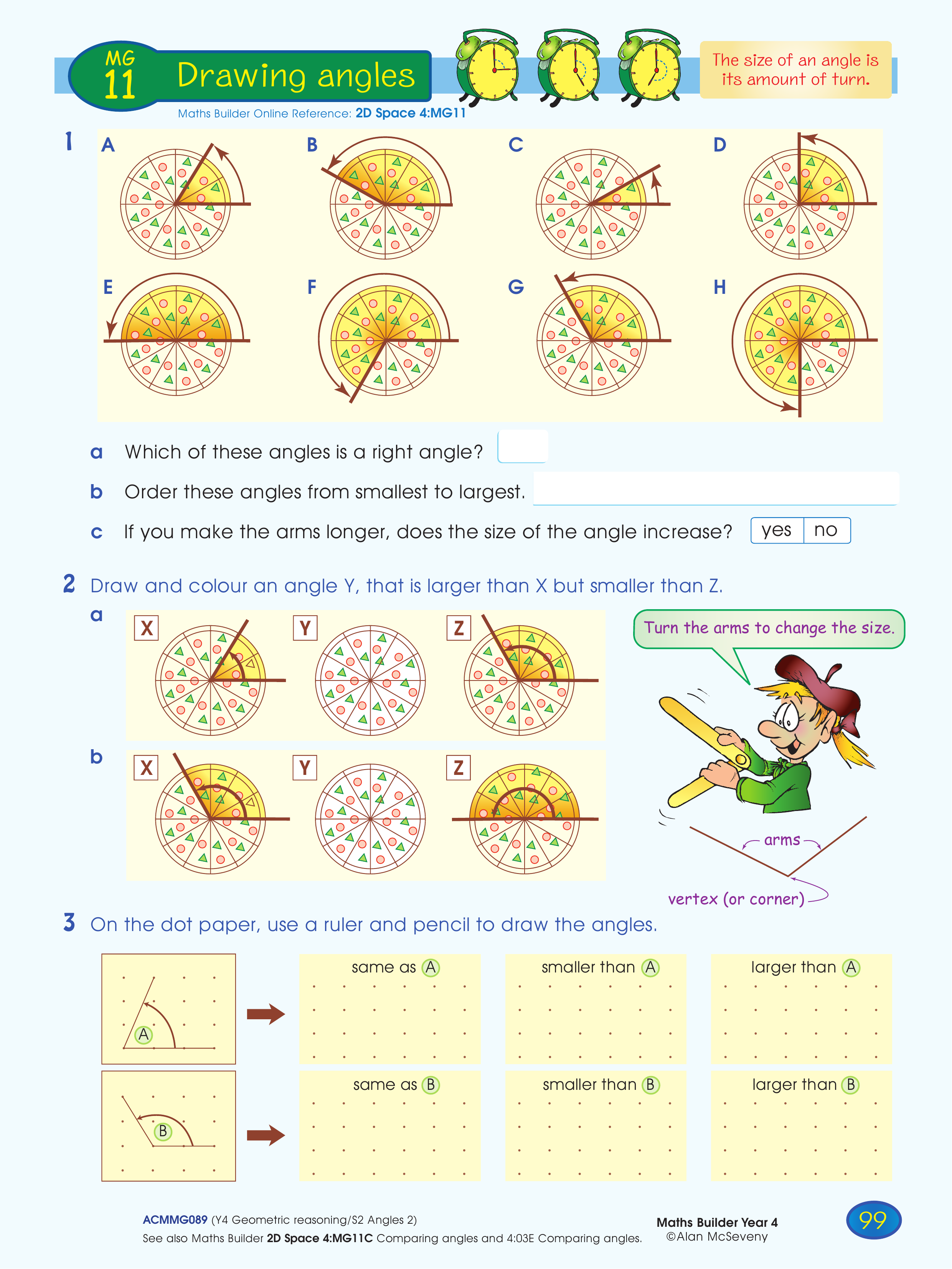 Drawing angles — worksheet preview