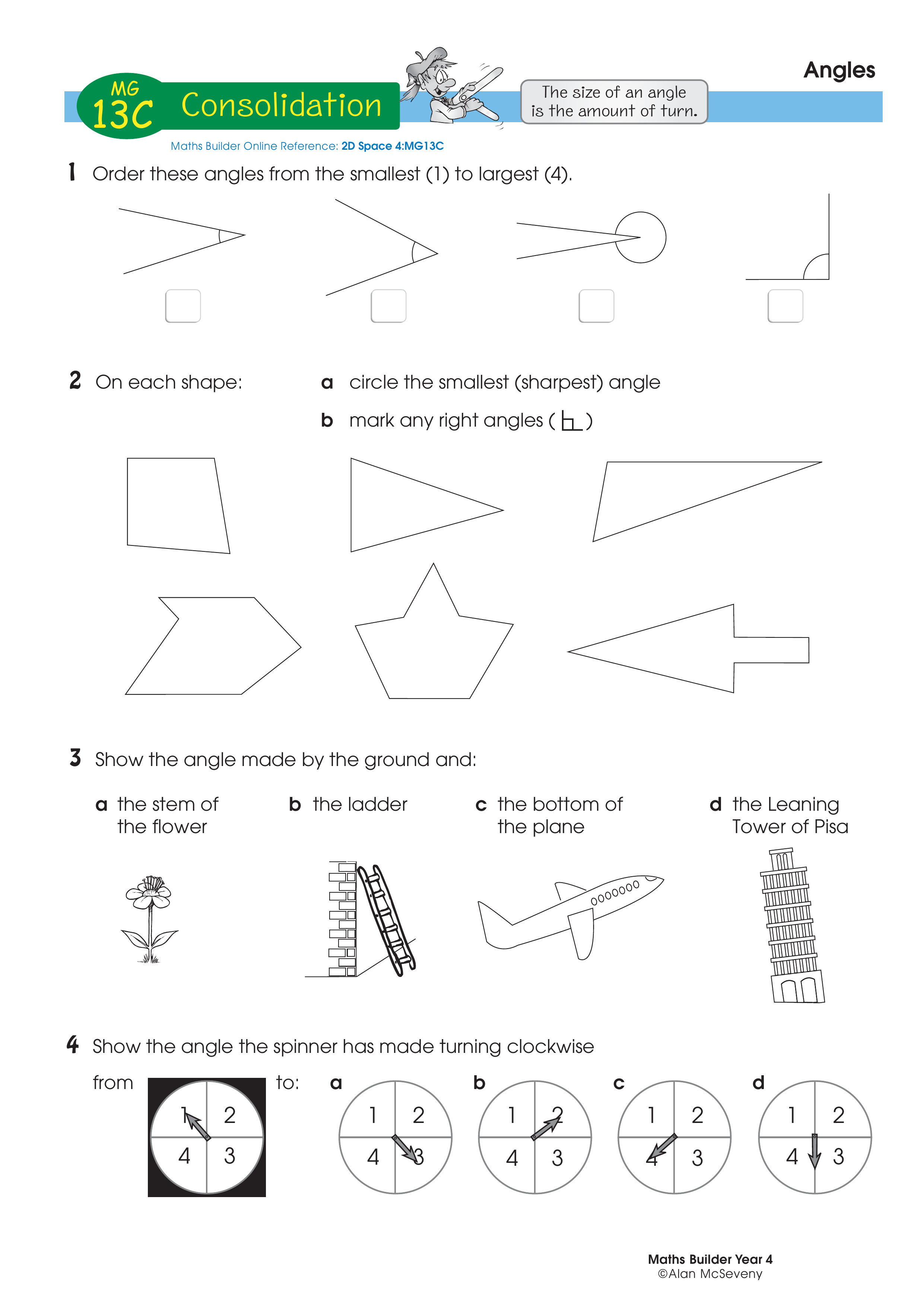 Angles — worksheet preview