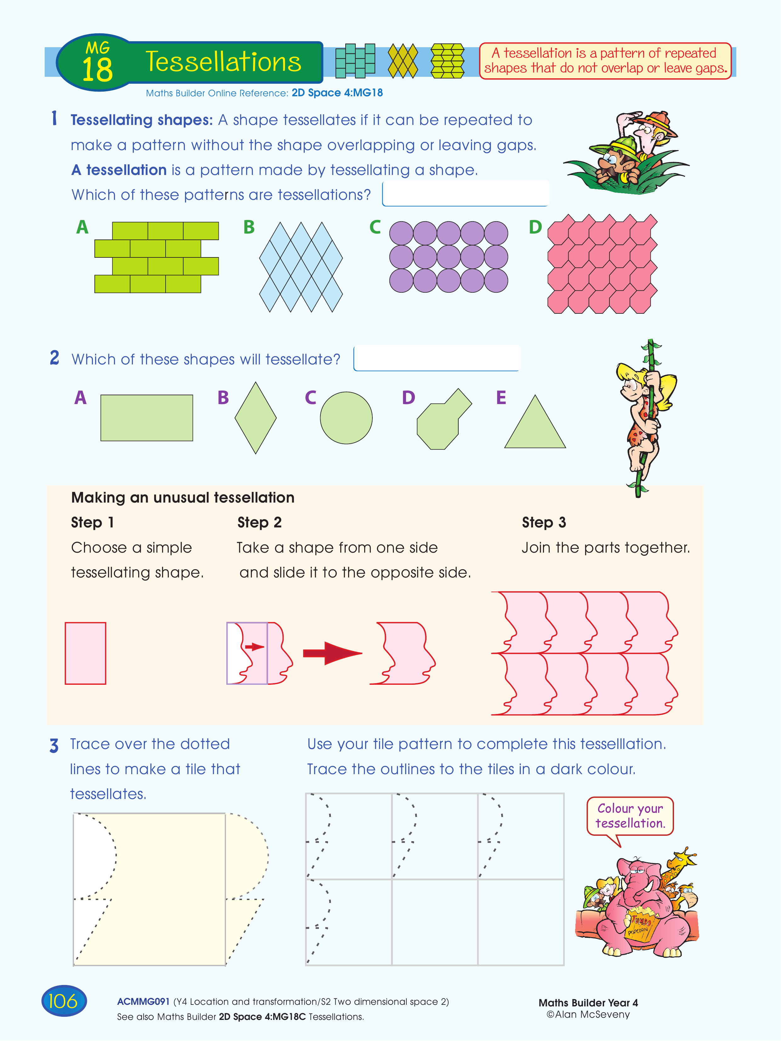 Tessellations — worksheet preview