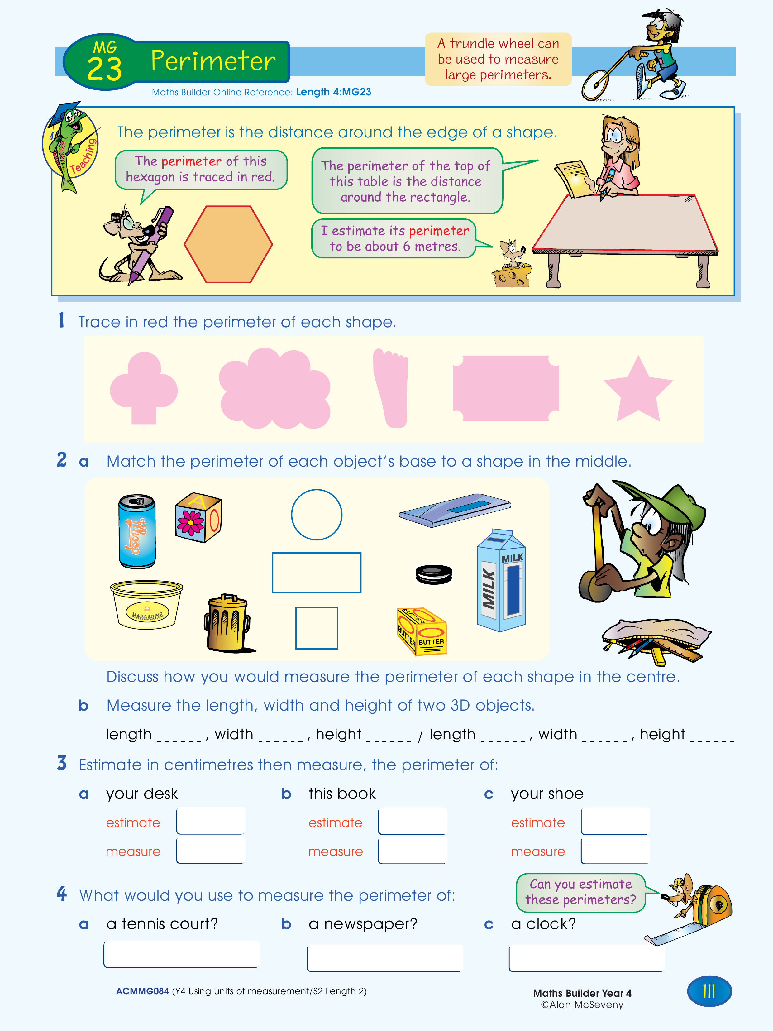 Perimeter — worksheet preview