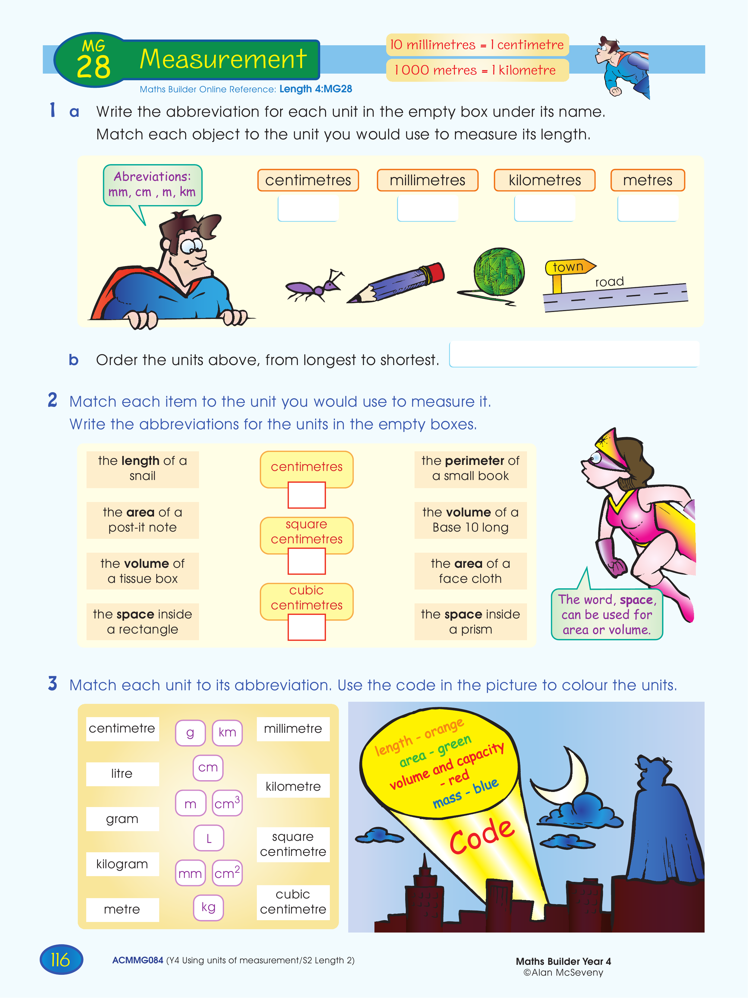 Measurement — worksheet preview