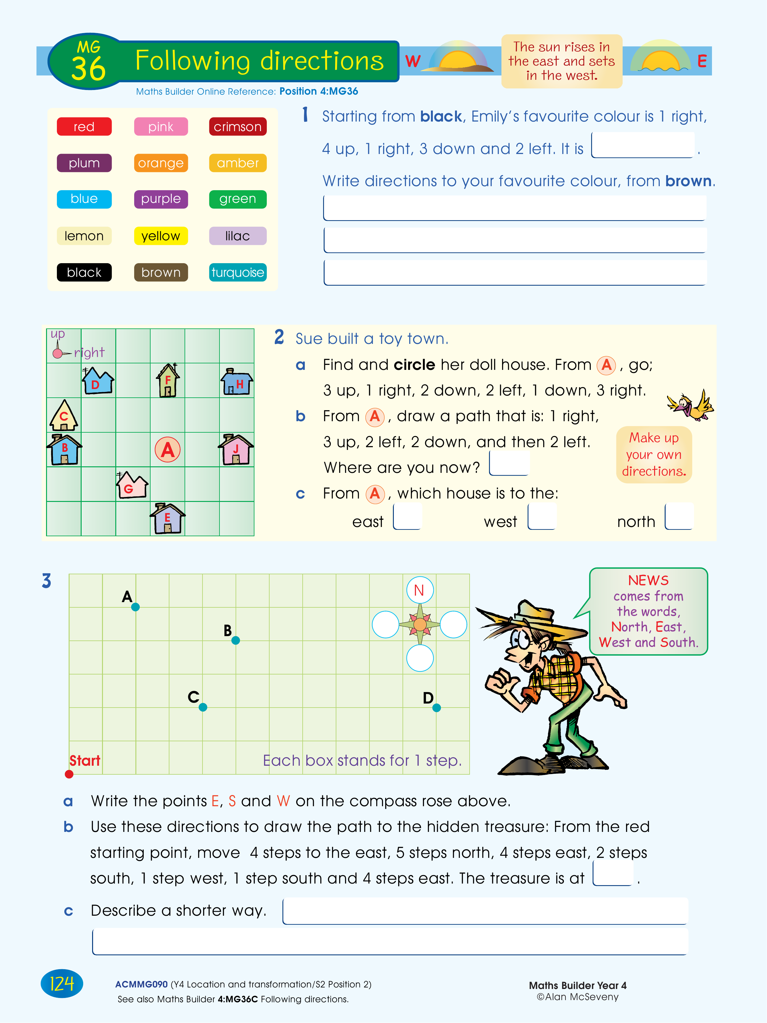 Following directions — worksheet preview