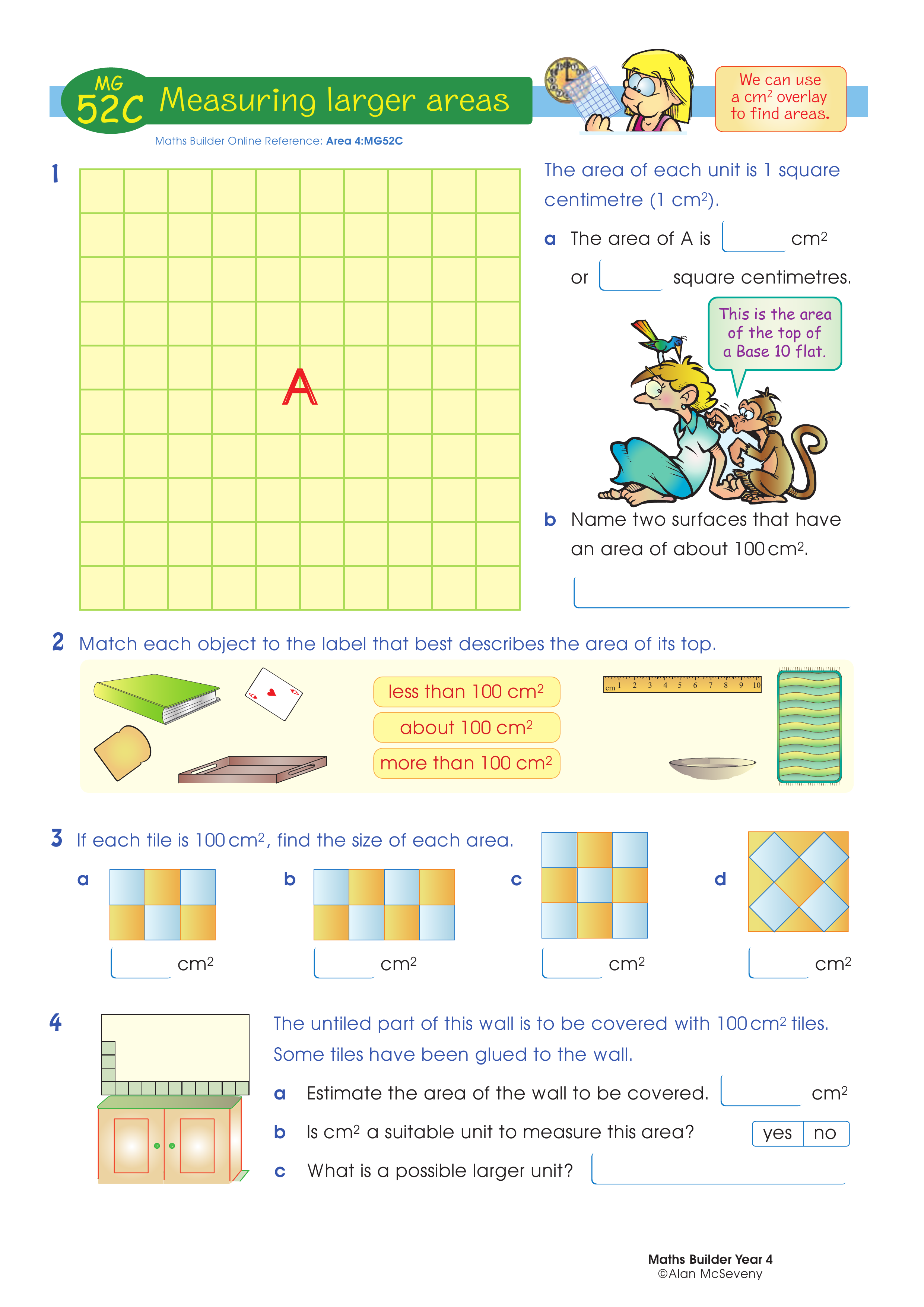 Measuring larger areas — worksheet preview